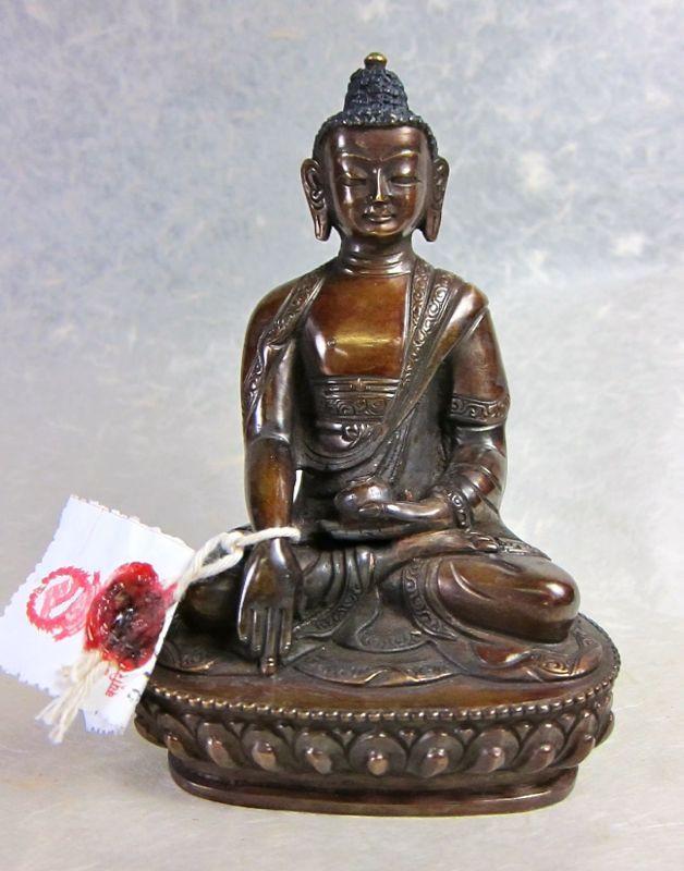 6 Inch Bronze Shakyamuni Buddha Statue - Handcrafted Meditation Decor for Home, Office & Garden - Spiritual Gift for Yoga & Zen Lovers