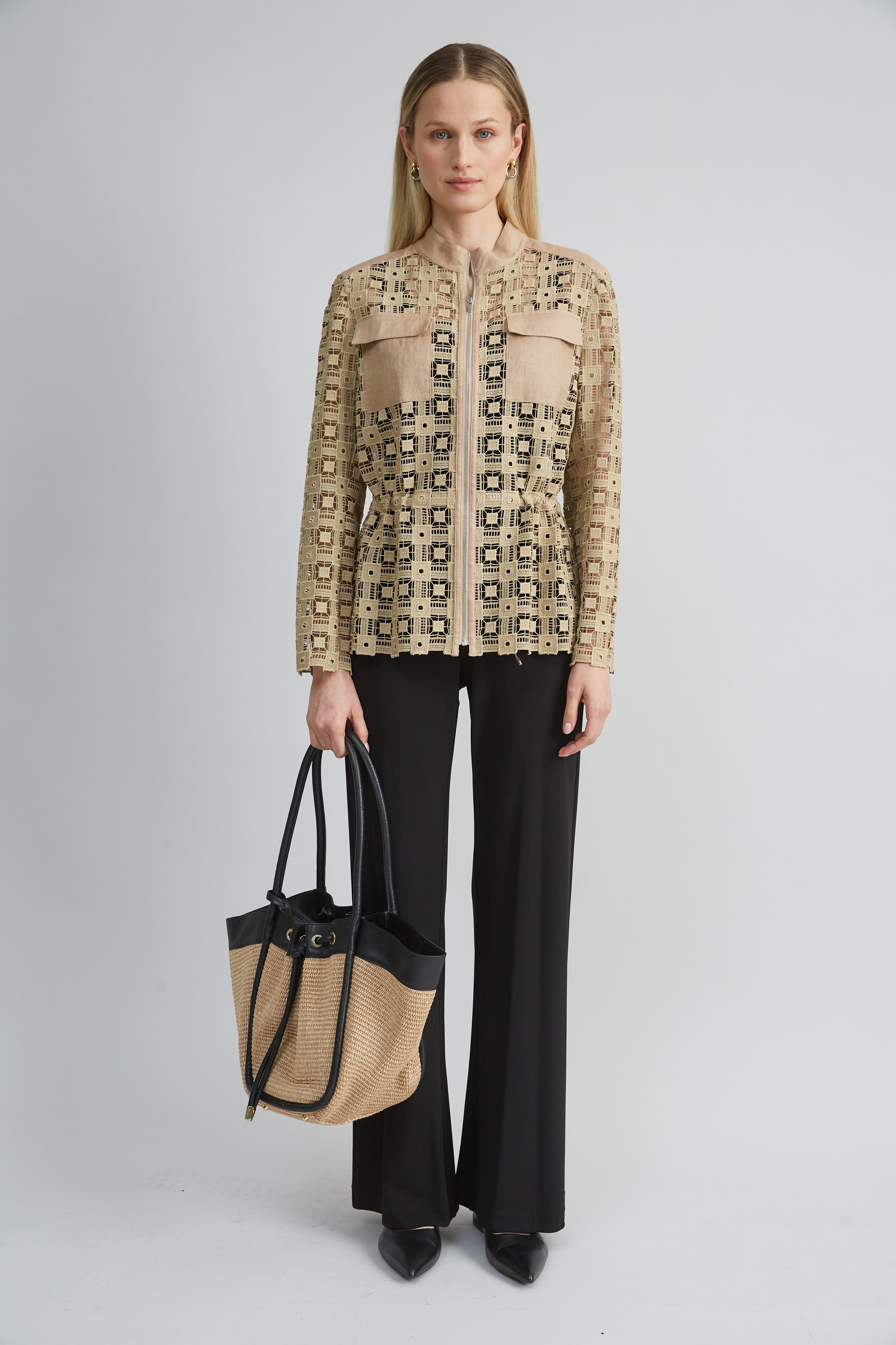 Stylish Women's Lace Utility Jacket - Trendy Casual Outerwear for Spring & Fall | Perfect for Date Nights, Office Wear & Outdoor Activities