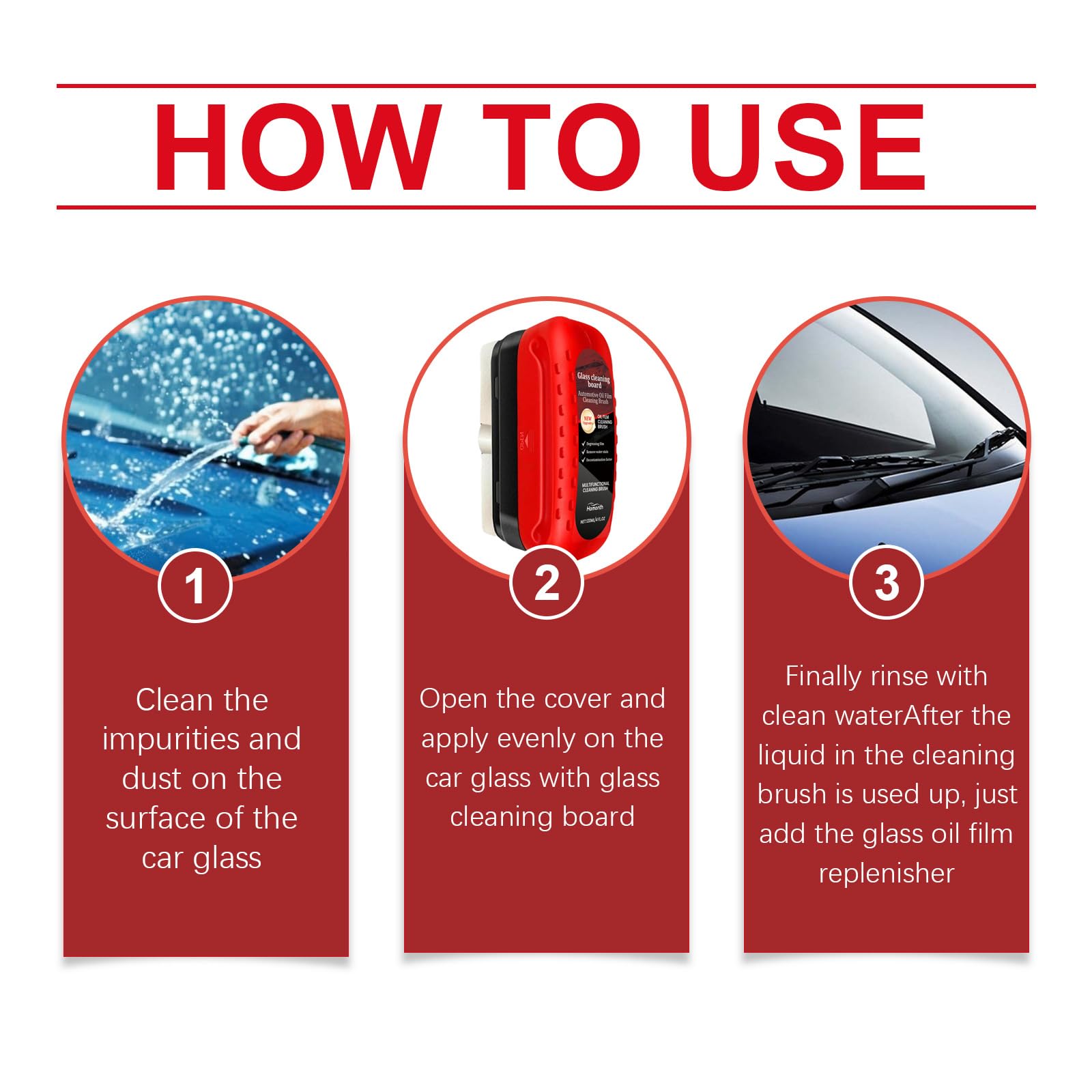 Jetdryshop Glass Cleaner Kit - 2 Pack Windshield Cleaner & Scratch Remover (120ml Each) | Car Glass Cleaning Board for Windshield, Mirrors & Windows | Perfect for Auto Detailing & Home Use