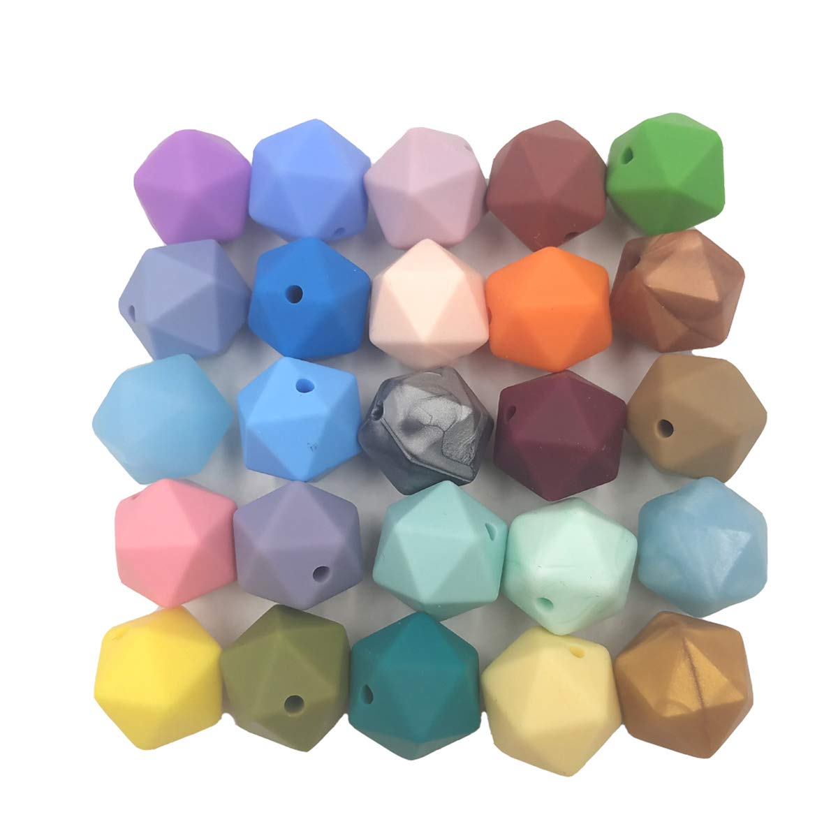 17mm Silicone Pearl Beads for DIY Jewelry & Keychains - 30pcs