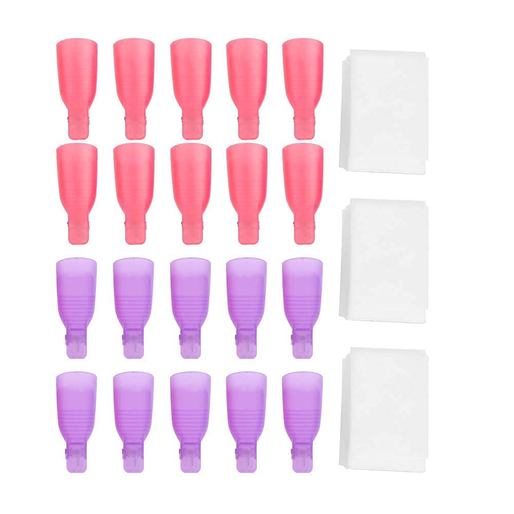 Professional Nail Polish Remover Kit with Clips & Cotton Pads - Portable Gel Polish Cleaner Set for At-Home & Salon Manicures | Travel-Friendly Nail Care Essentials