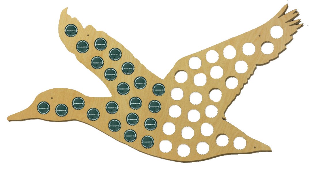 Durable Wooden Beer Cap Trap Organizer for Flying Duck Bottle Caps - Perfect for Home Bars, Man Caves & Beer Enthusiasts