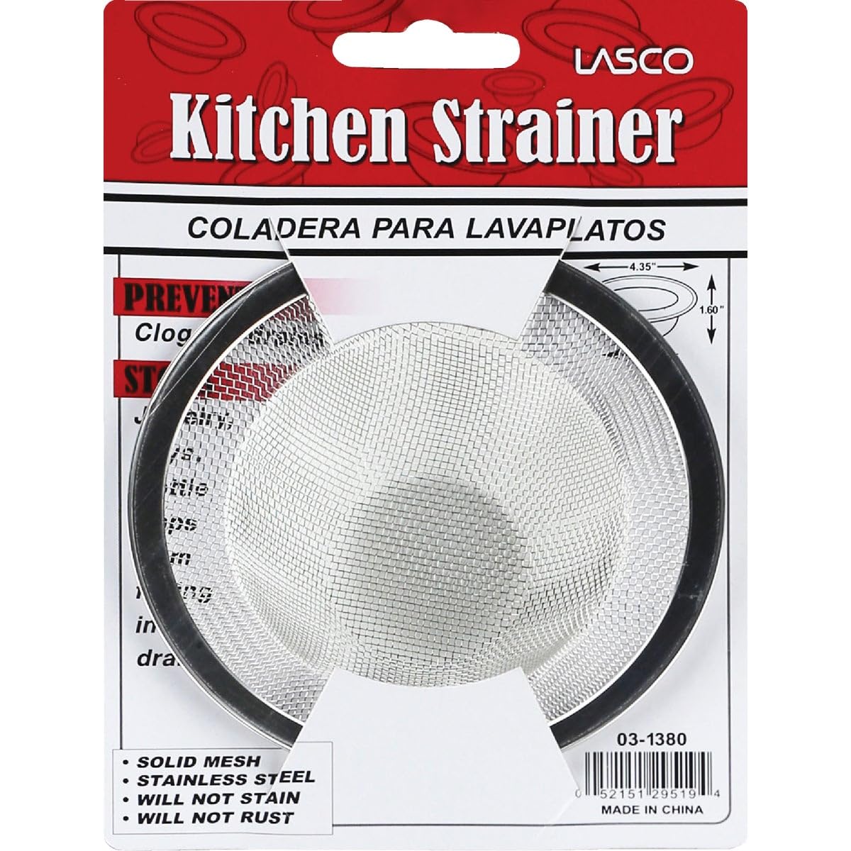 Premium Stainless Steel Mesh Kitchen Strainer - Fine Mesh Filter for Cooking, Baking, and Tea - Durable 03-1380 Model for Professional & Home Use