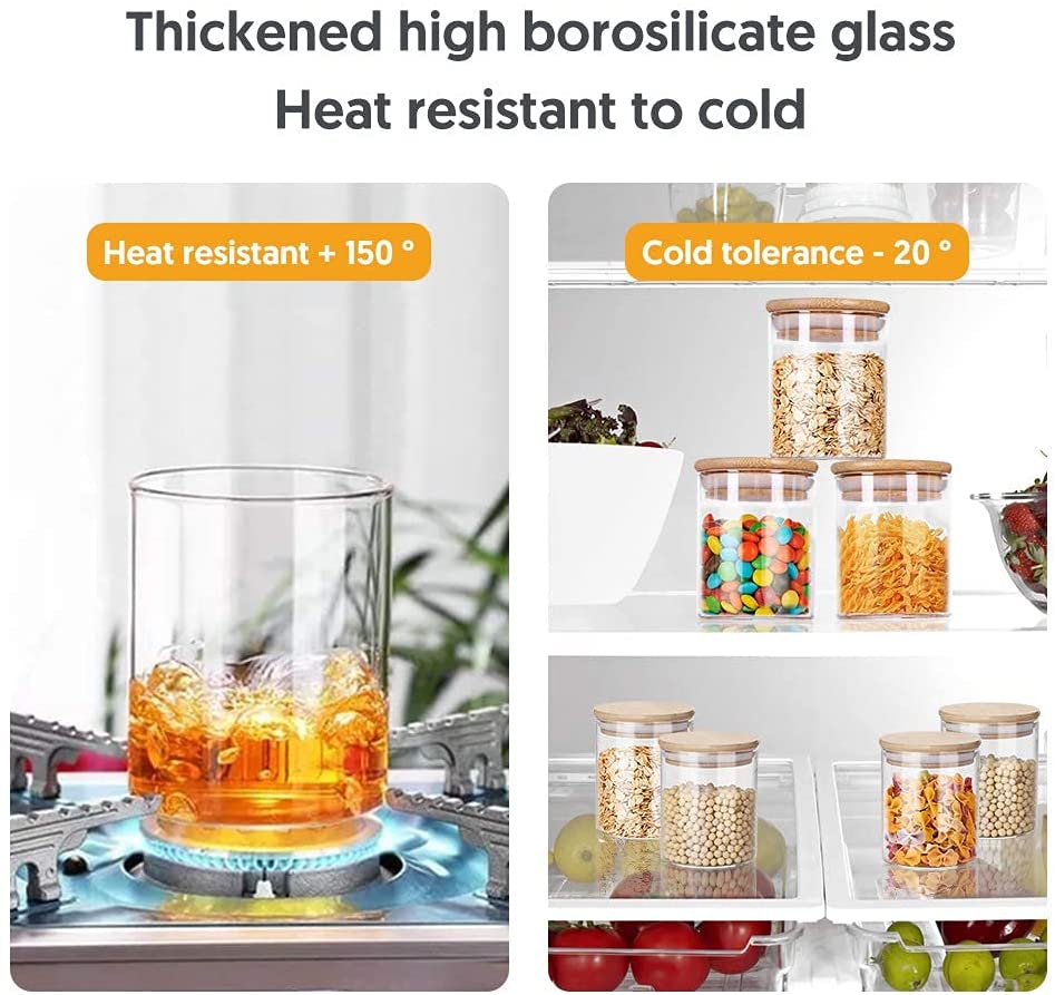 12-Piece Glass Spice Jars Set with Airtight Bamboo Lids & Labels - 250ml Kitchen Storage Containers for Herbs, Seasonings & Tea - Perfect for Pantry Organization & Home Cooking