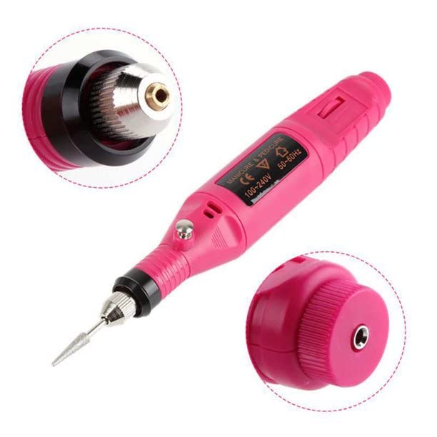 Rangwell NX Mini Electric Nail Drill - Professional Manicure Pen Sander for Exfoliating, Grinding & Polishing - Portable Nail Polish Remover Tool - Perfect for Home & Salon Use (Multicolor Set of 1)
