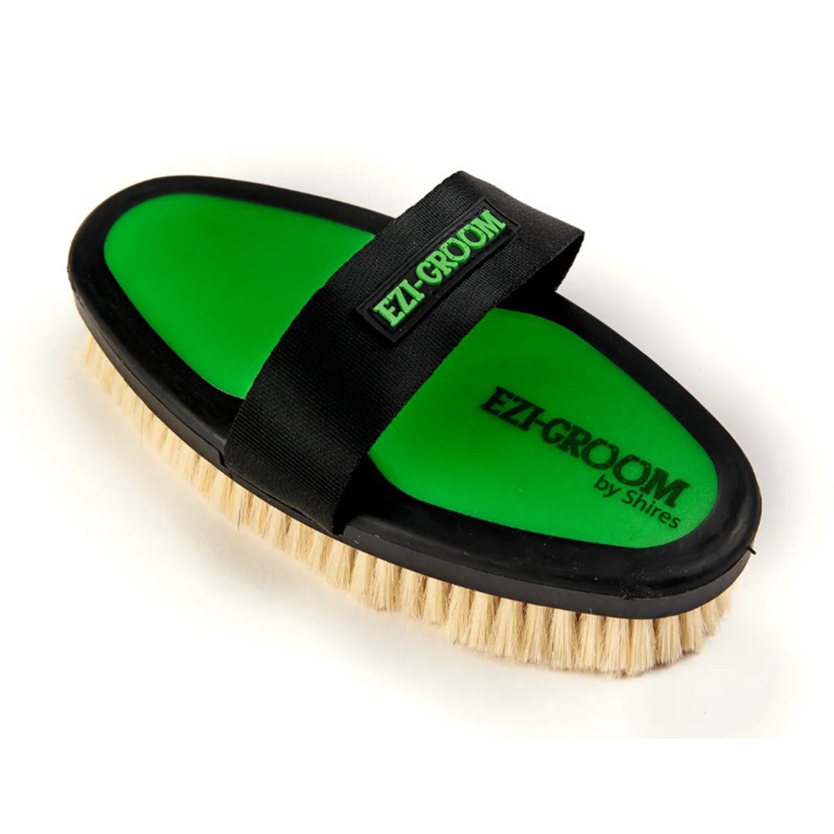 EZI GROOM Grip Body Brush with Goat Hair - Gentle Pet Grooming Brush for Dogs & Cats - Perfect for Shedding, Massage & Coat Care at Home