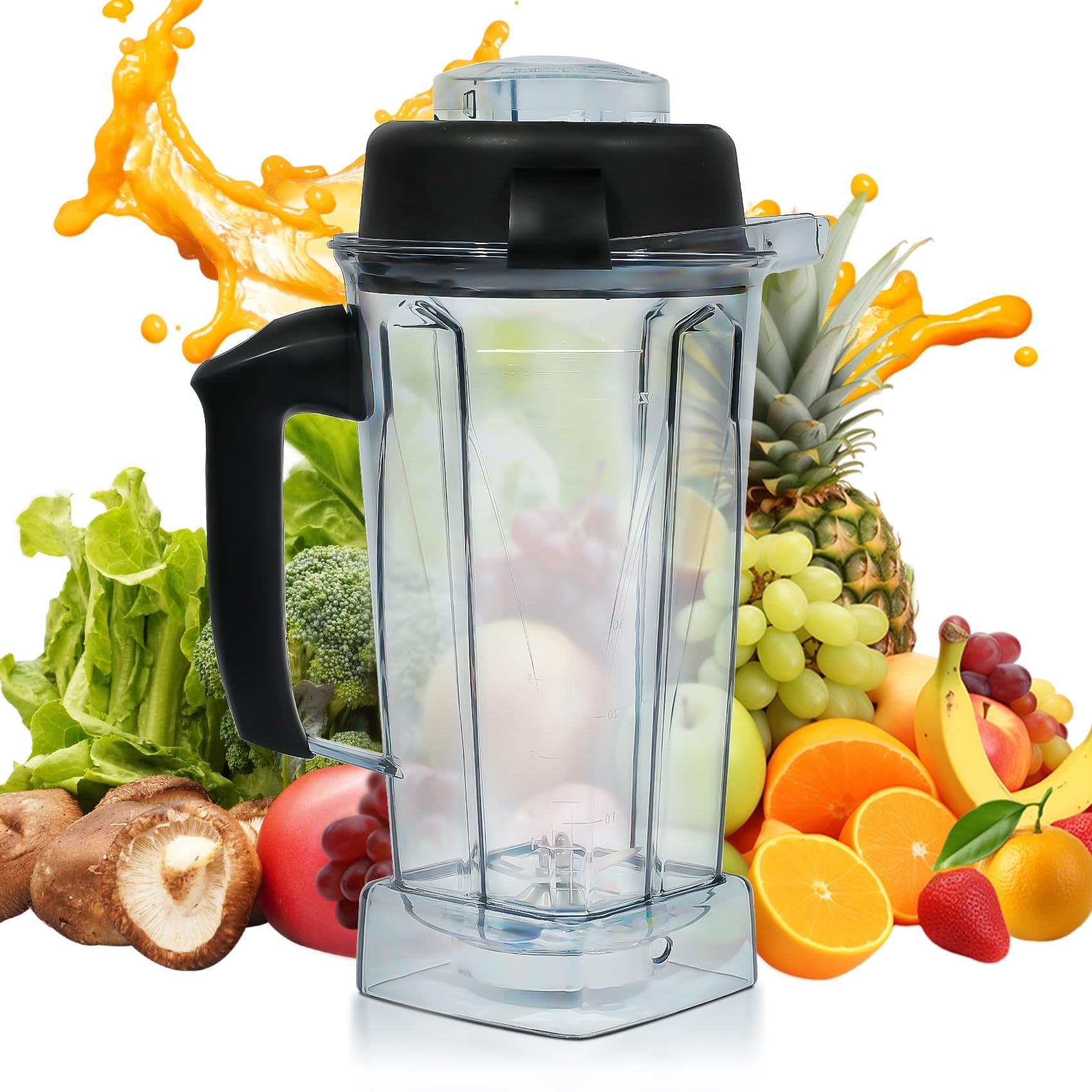 Vitamix Blender Pitcher 64oz - Replacement Container for Vitamix 5200, 5300, 6300, 7500, E310, Classic, Explorian, Professional Series (VM0197, VM0101, VM0100, VM0103) - Perfect for Smoothies, Soups & Nut Butters