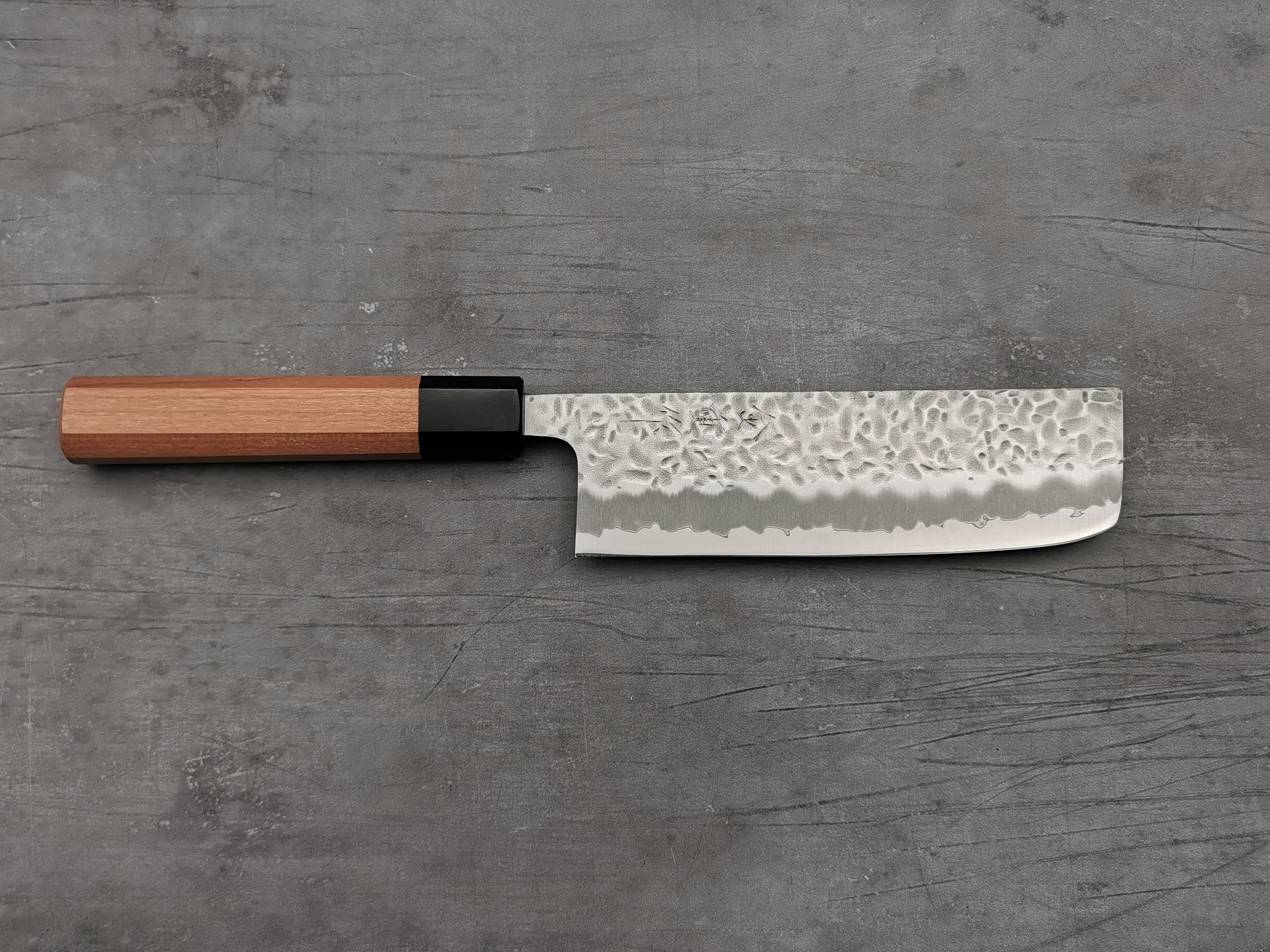Premium Japanese Nakiri Knife - Kaneshige Hamono White #1 Tsuchime - Professional Chef's Vegetable Knife for Slicing, Dicing & Chopping - Perfect for Home Kitchens & Sushi Restaurants