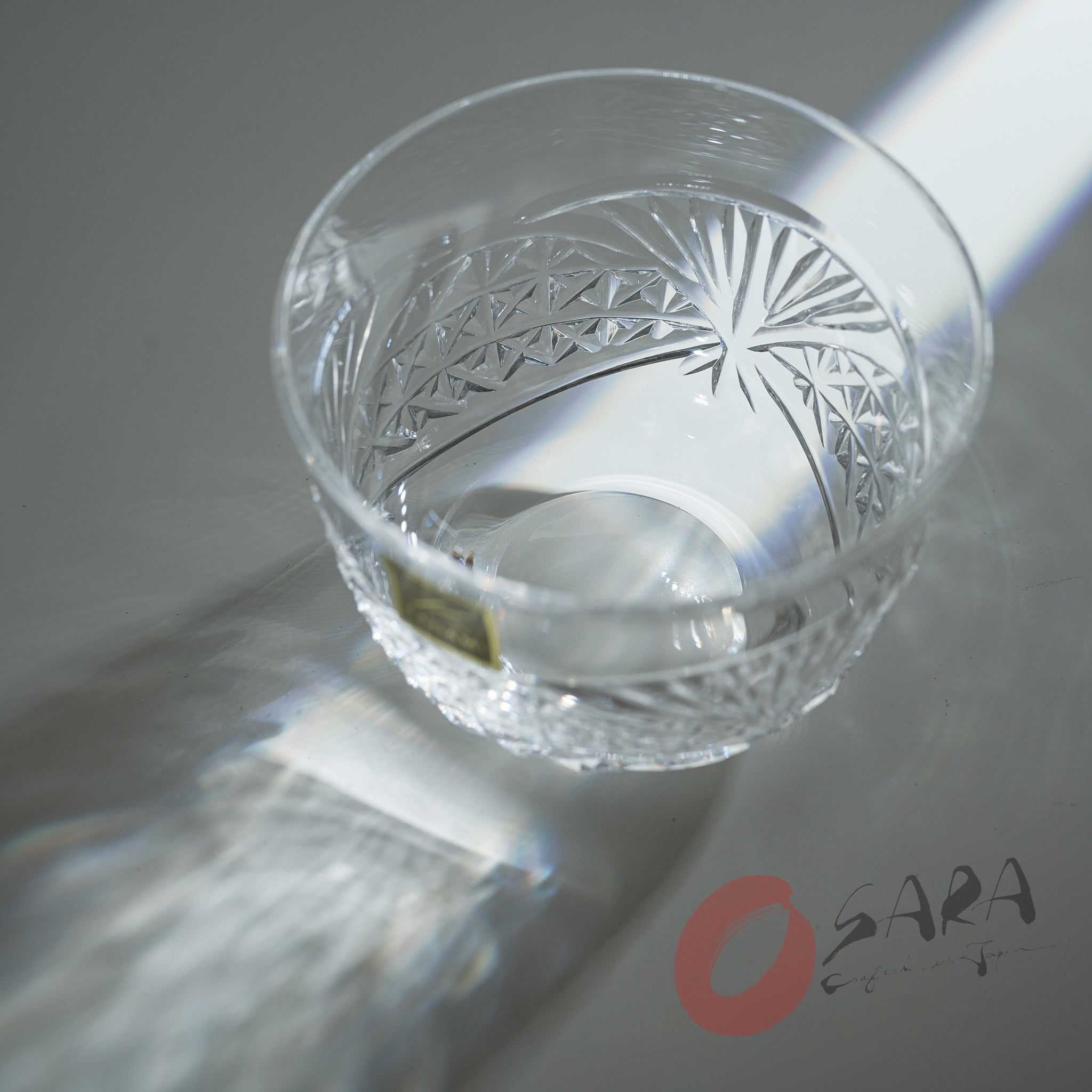 Premium KAGAMI Crystal Edo Kiriko Cold Tea Cup Set of 5 - Handcrafted Japanese Cut Glass Cups for Iced Tea, Cocktails & Desserts - Elegant Drinkware for Home Entertaining & Gifts