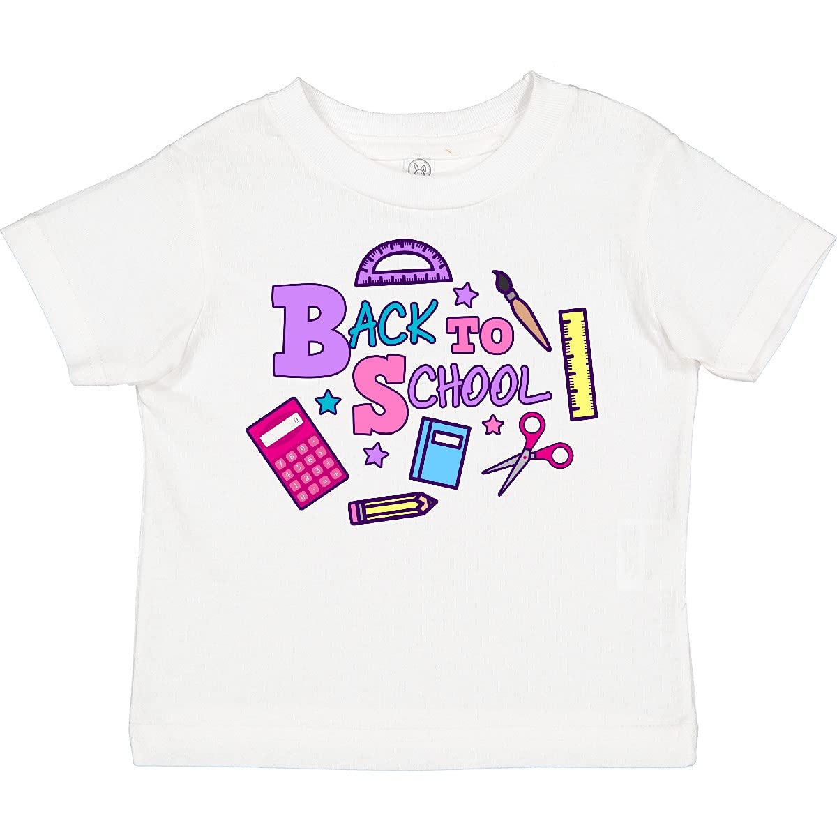 Inktastic Back to School Toddler T-Shirt - Cute School Supplies Design for Kids | Perfect for First Day of School & Classroom Activities