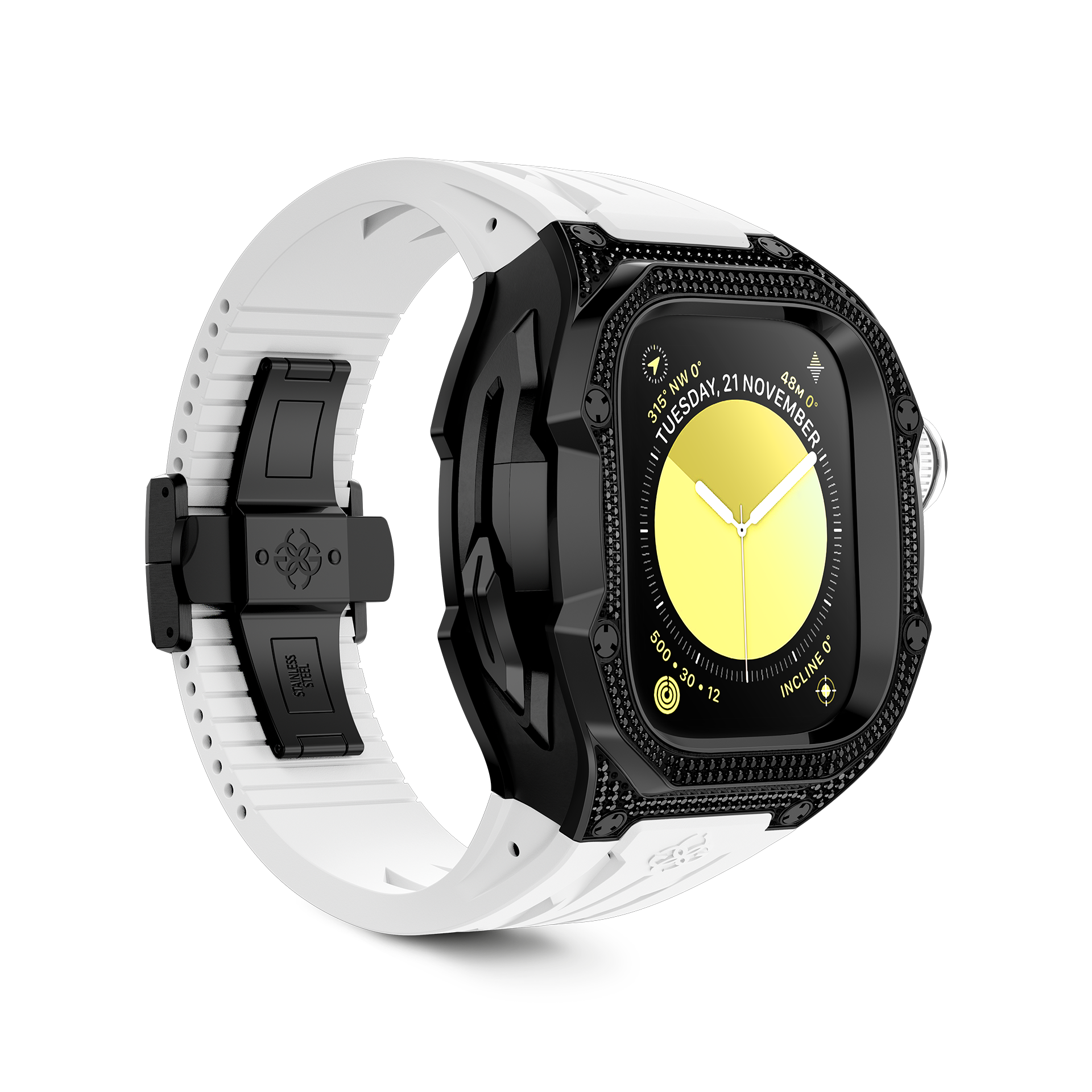 Premium Apple Watch Case with Onyx Stone Design - RSTIII49 - Durable Protection for Workouts, Outdoor Activities & Daily Wear