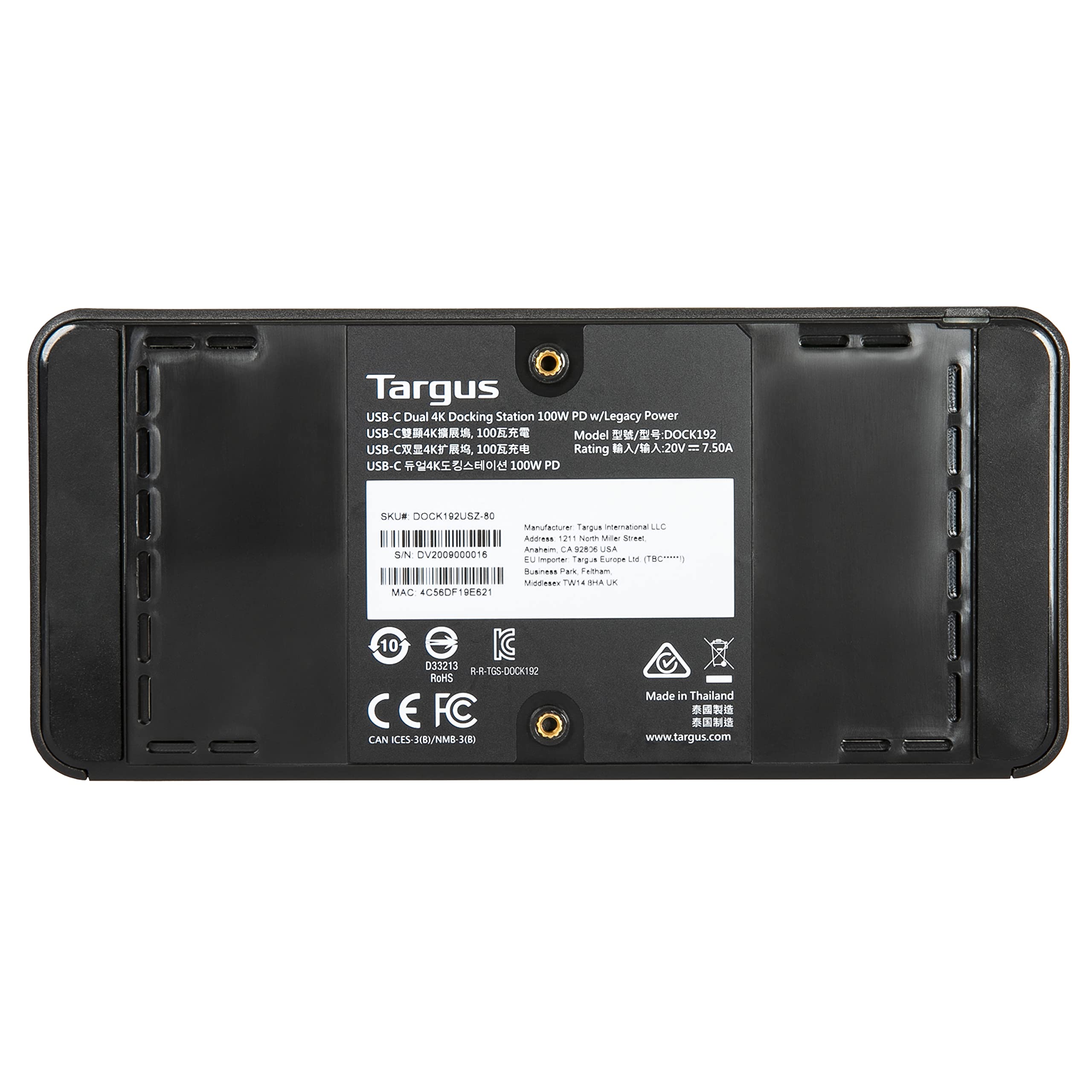 Targus USB C Docking Station Universal DV4K - Dual HDMI Monitor Laptop Dock with Legacy Host Power Kit | Compatible with Windows, Mac, Android & iOS | Perfect for Home Office, Remote Work & Multi-Tasking (DOCK182USZ)