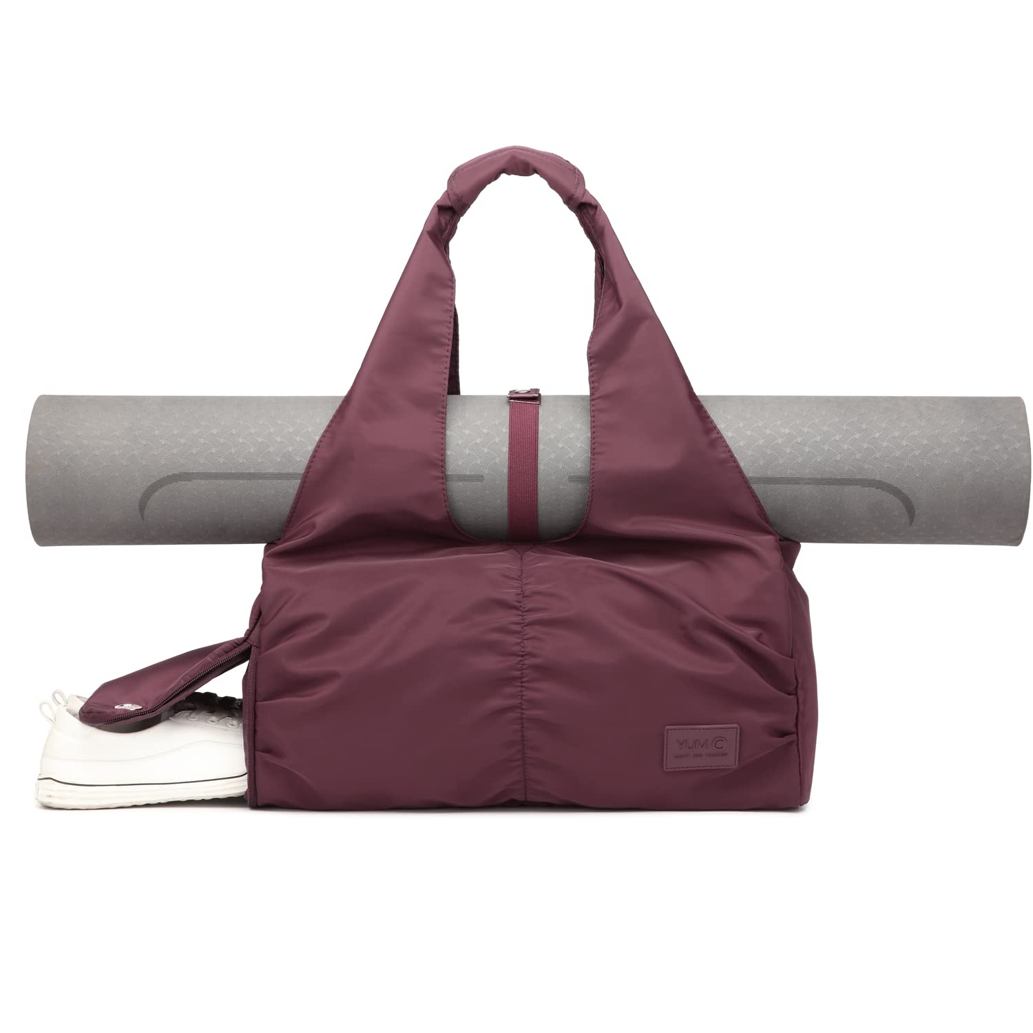 Premium Travel Yoga Gym Bag for Women - Waterproof Workout Tote with Shoe Compartment & Wet/Dry Pockets - Perfect for Yoga, Gym, Travel & Beach Accessories Storage