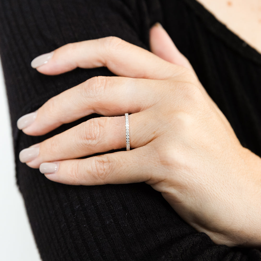 18ct White Gold 'Eden' Diamond Ring - 0.15 Carats Round Cut Solitaire Engagement Ring for Women, Perfect for Wedding, Anniversary & Valentine's Day Gifts