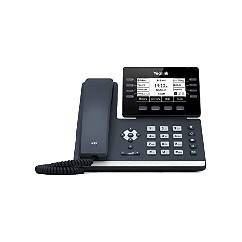 SIP-T53 Business IP Phone with Power Adapter - HD Voice, 3-Line LCD Display, PoE Support for Office & Remote Work Communication