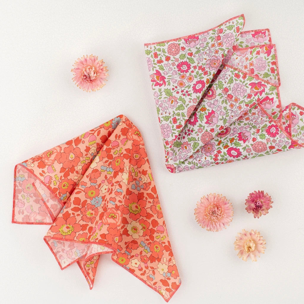 Liberty Print Handkerchiefs by Annas of Australia - Elegant Cotton Hankies for Weddings, Special Occasions & Everyday Use