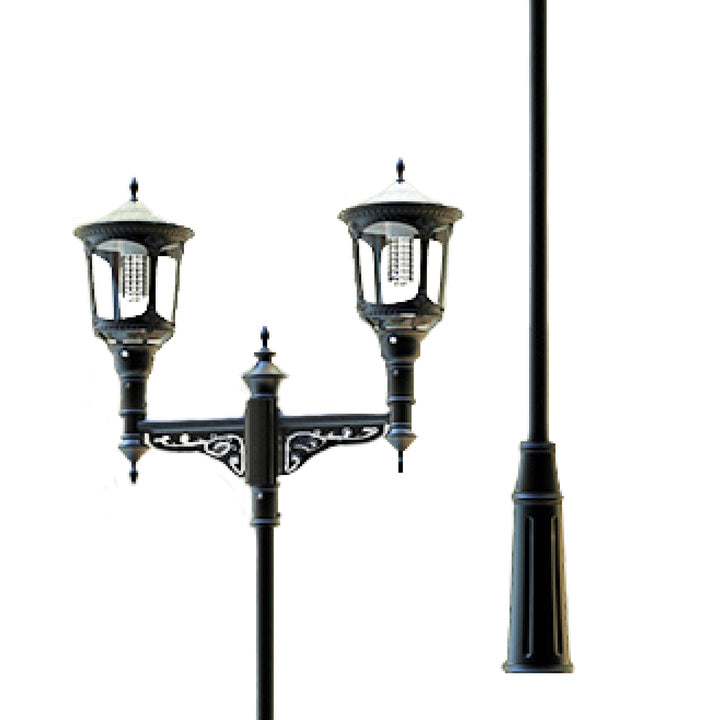 High Brightness 2000 Lumens Solar LED Street Light - Off Grid Solar Powered Lamp for Garden, Park, Pathway & Outdoor Lighting