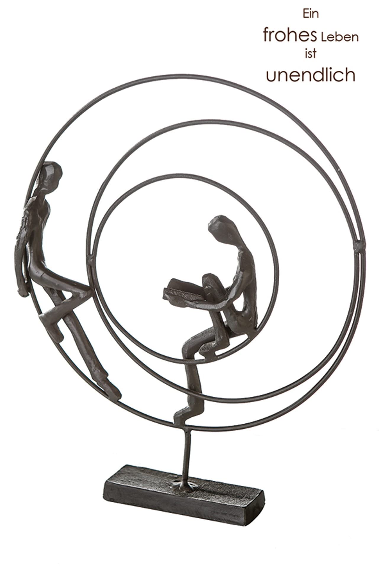 Handcrafted Brown Iron Sculpture - 24.5 cm Tall - Elegant Home & Office Decor - Perfect for Living Room, Garden, or Gift