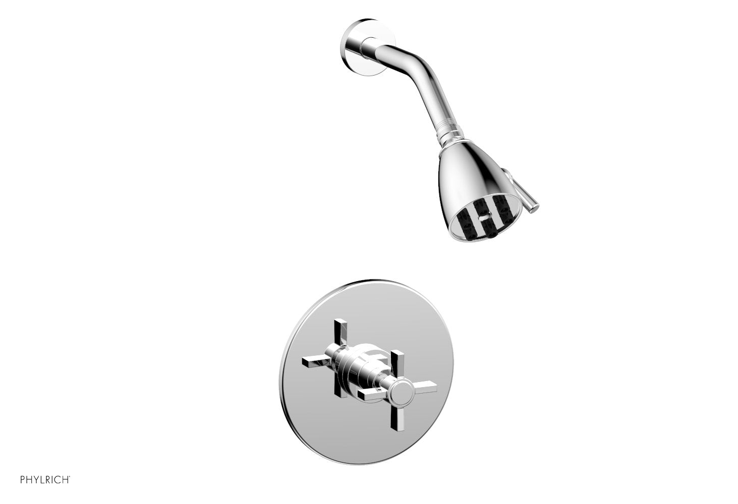 BASIC Pressure Balance Shower Set with Blade Cross Handle DPB3137 - Perfect for Modern Bathrooms & Spa-Like Shower Experience