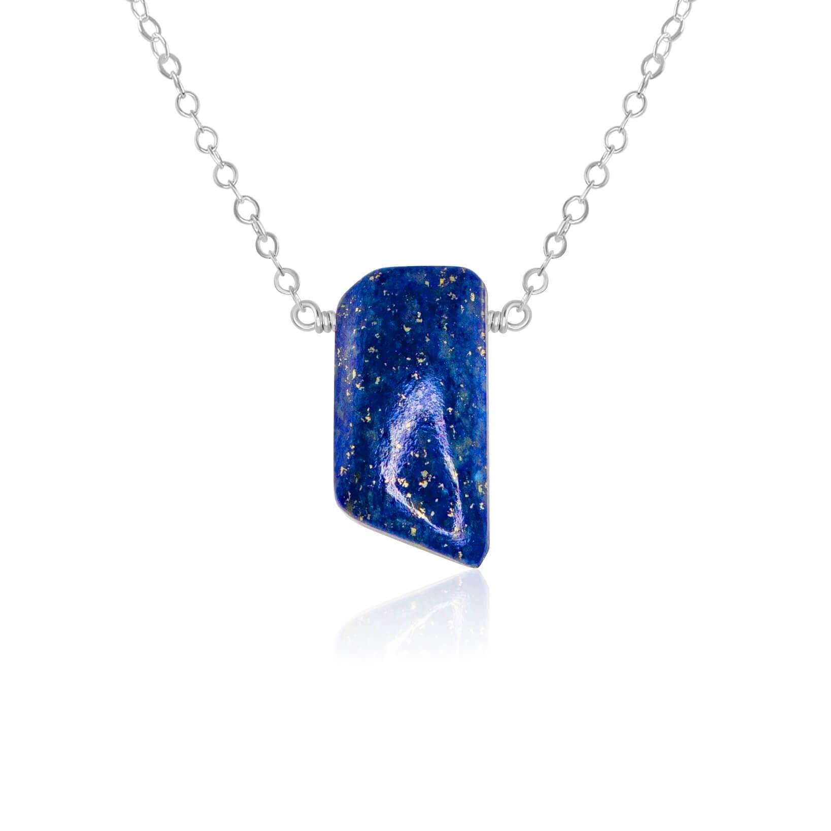 Natural Blue Lapis Lazuli Crystal Pendant Necklace - Healing Stone Jewelry for Women, Chakra Balancing & Spiritual Gifts | Perfect for Meditation, Yoga & Energy Work