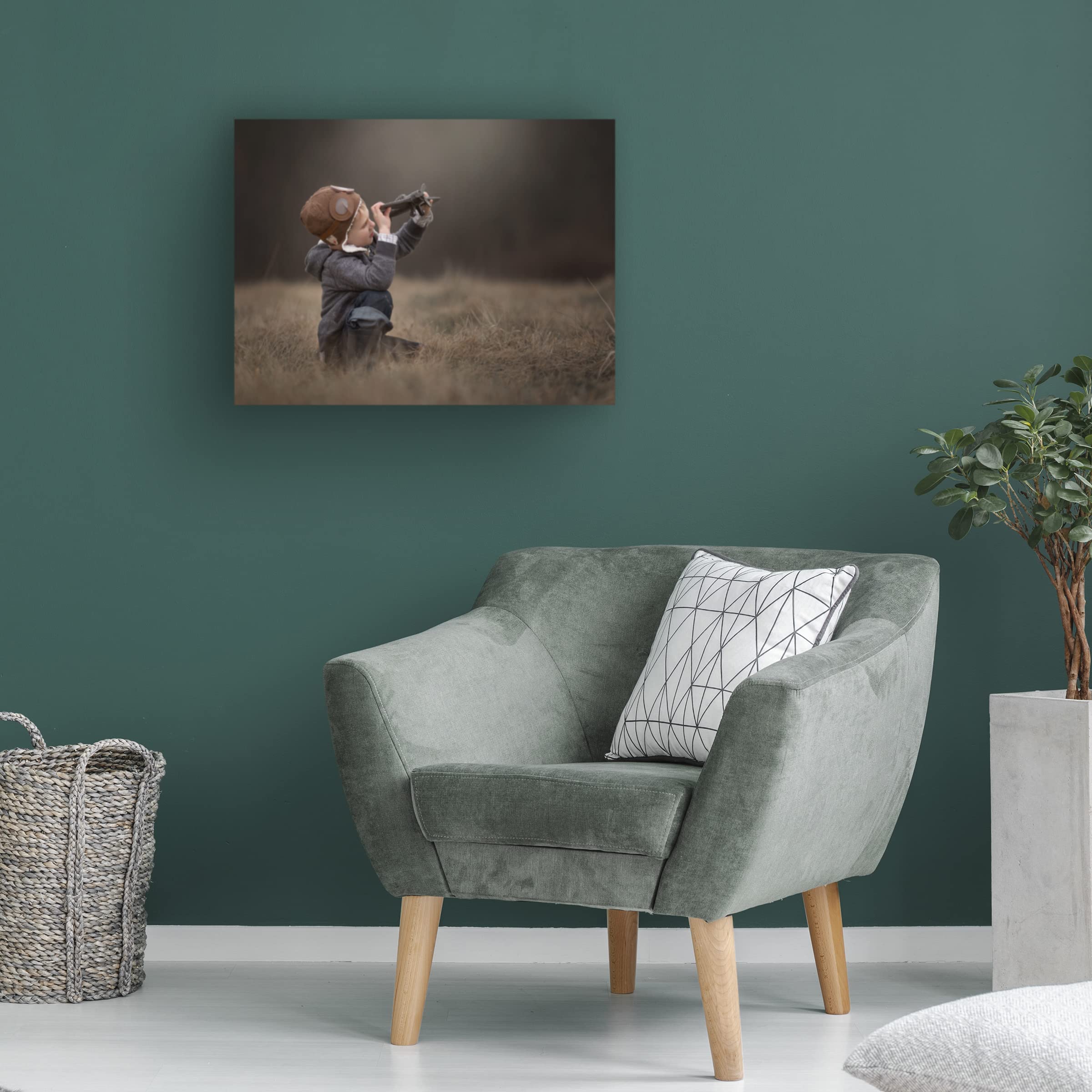 Annie Whitehead 'Future Aviator' Canvas Wall Art - Premium Aviation Themed Painting for Home & Office Decor - Perfect for Living Rooms, Bedrooms, and Aviation Enthusiast Spaces