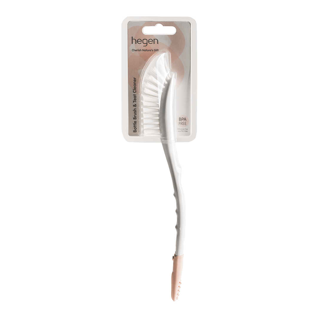 Hegen Baby Bottle Brush & Nipple Cleaner Set - Soft Bristle Brush for Breast Pump Parts and Baby Bottles - Perfect for Newborns and Infants - Dishwasher Safe for Easy Cleaning