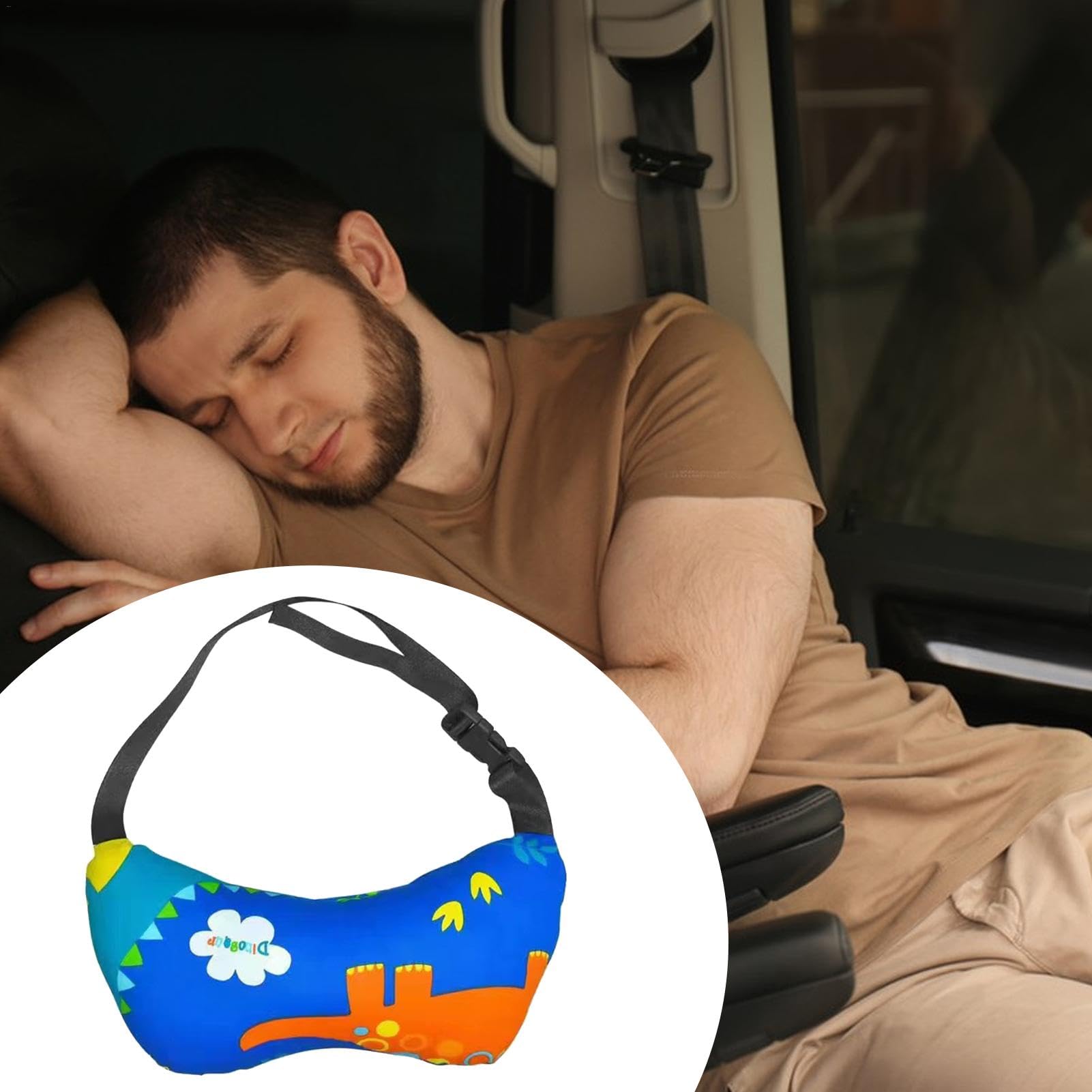 **Adjustable Car Headrest Pillow - Neck Support & Comfort for Long Drives | Memory Foam Travel Pillow for Cars, Trucks & Road Trips | Perfect for Commuting, Travel & Napping**