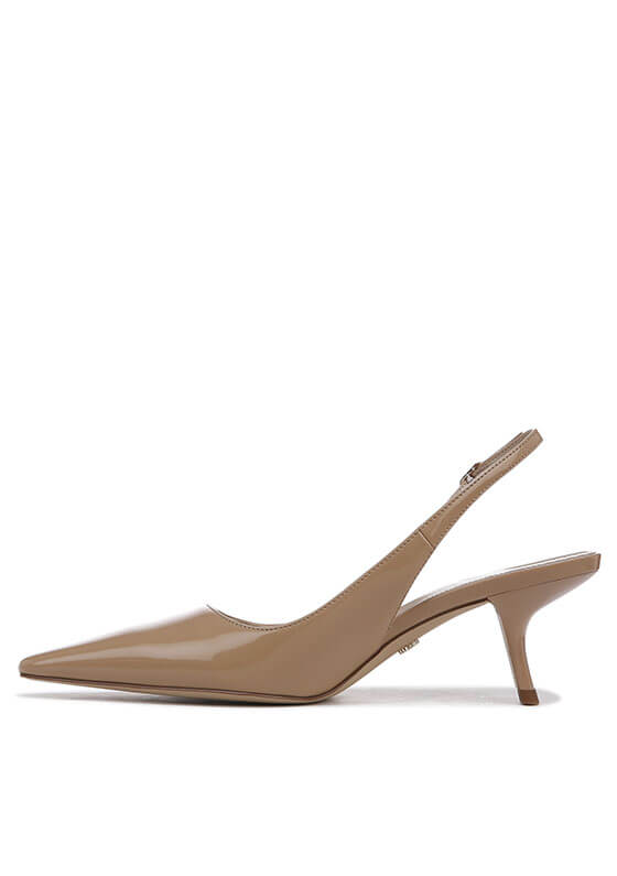 BIANKA Women's Comfortable Slingback Pumps - Elegant Low Heel Dress Shoes for Work, Party & Wedding | Breathable PU Leather Office Pumps with Cushioned Insole