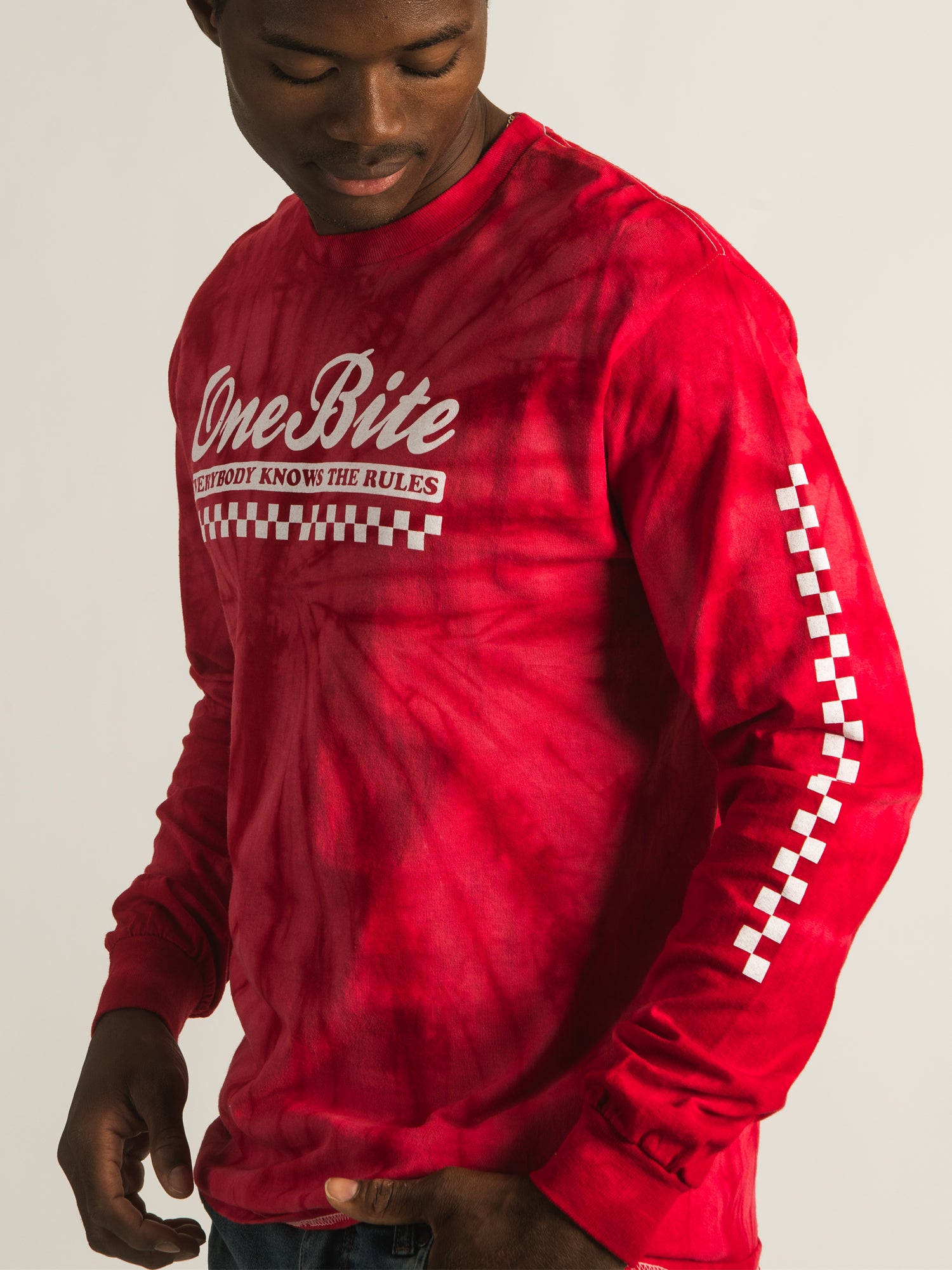 Barstool Sports One Bite Everybody Knows The Rules Long Sleeve T-Shirt | Funny Pizza Lover Gift | Casual Wear & Lounge Outfit