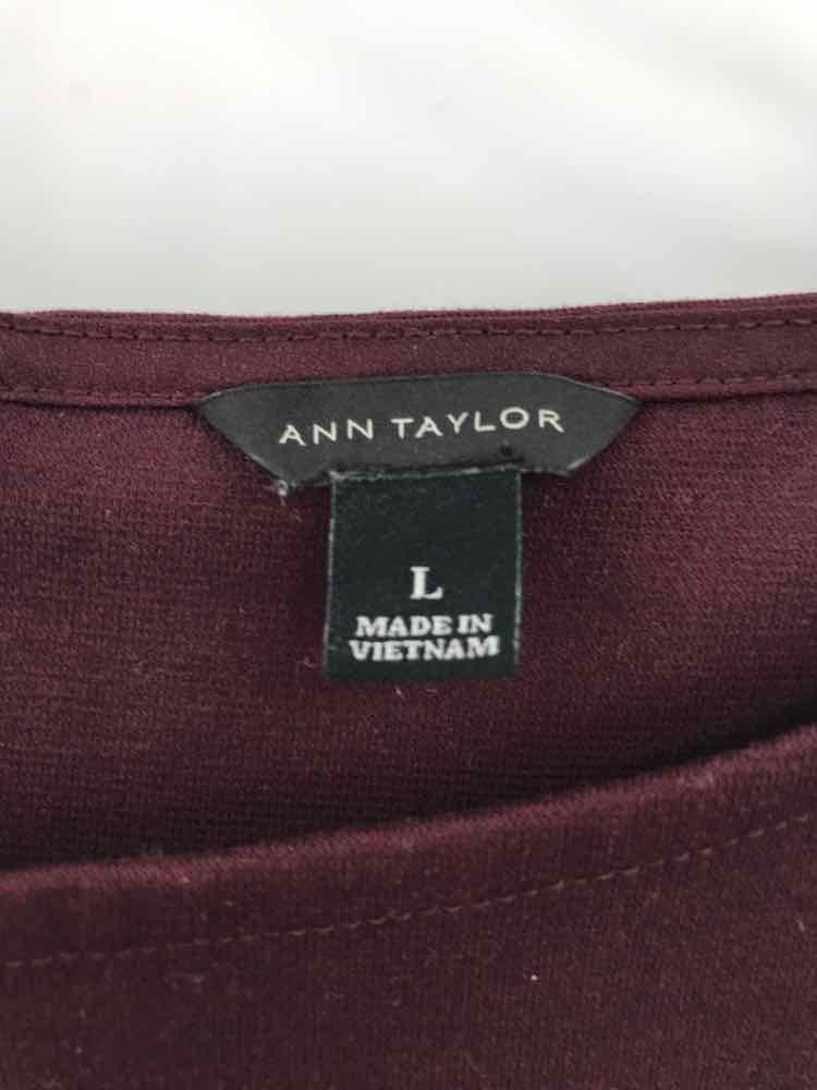 Pre-Owned Ann Taylor Purple Blouse Size Large - Perfect for Work, Office & Casual Wear