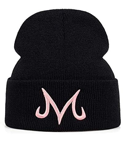 Jun New Brand Majin Buu Winter Hat - Cotton Knitted Beanie for Men & Women in Black & White - Warm Winter Accessory for Outdoor Activities, Snow Sports & Casual Wear