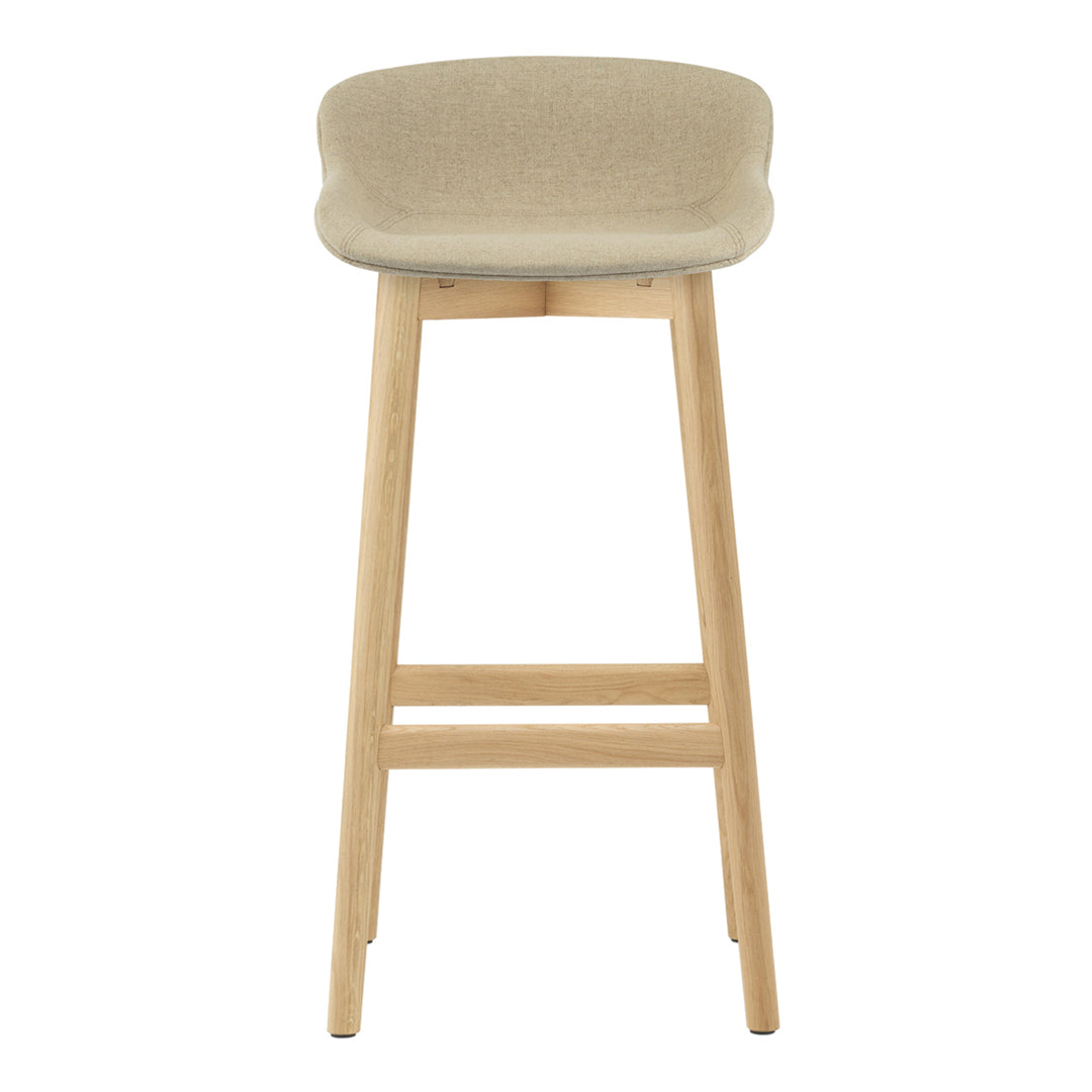Premium Hyg Bar Stool with Full Upholstered Seat & Sturdy Wood Base - Perfect for Kitchen Islands, Home Bars, and Modern Dining Areas