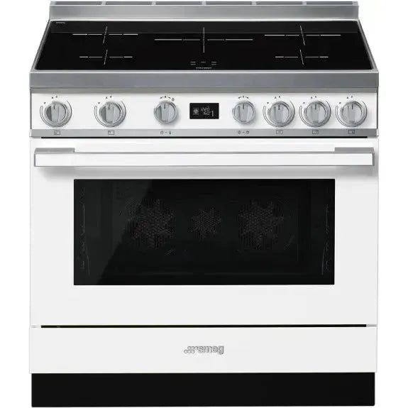 Smeg 90cm Portofino Induction Cooktop in White - Premium Electric Stove for Modern Kitchens | Perfect for Home Cooking, Entertaining & Professional Chefs