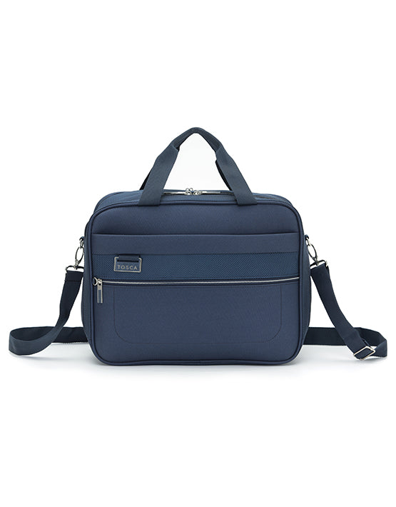 Tosca TCA720 Vega 40cm Tote Cabin Bag - Navy Blue Carry-On Luggage for Air Travel, Weekend Getaways & Business Trips