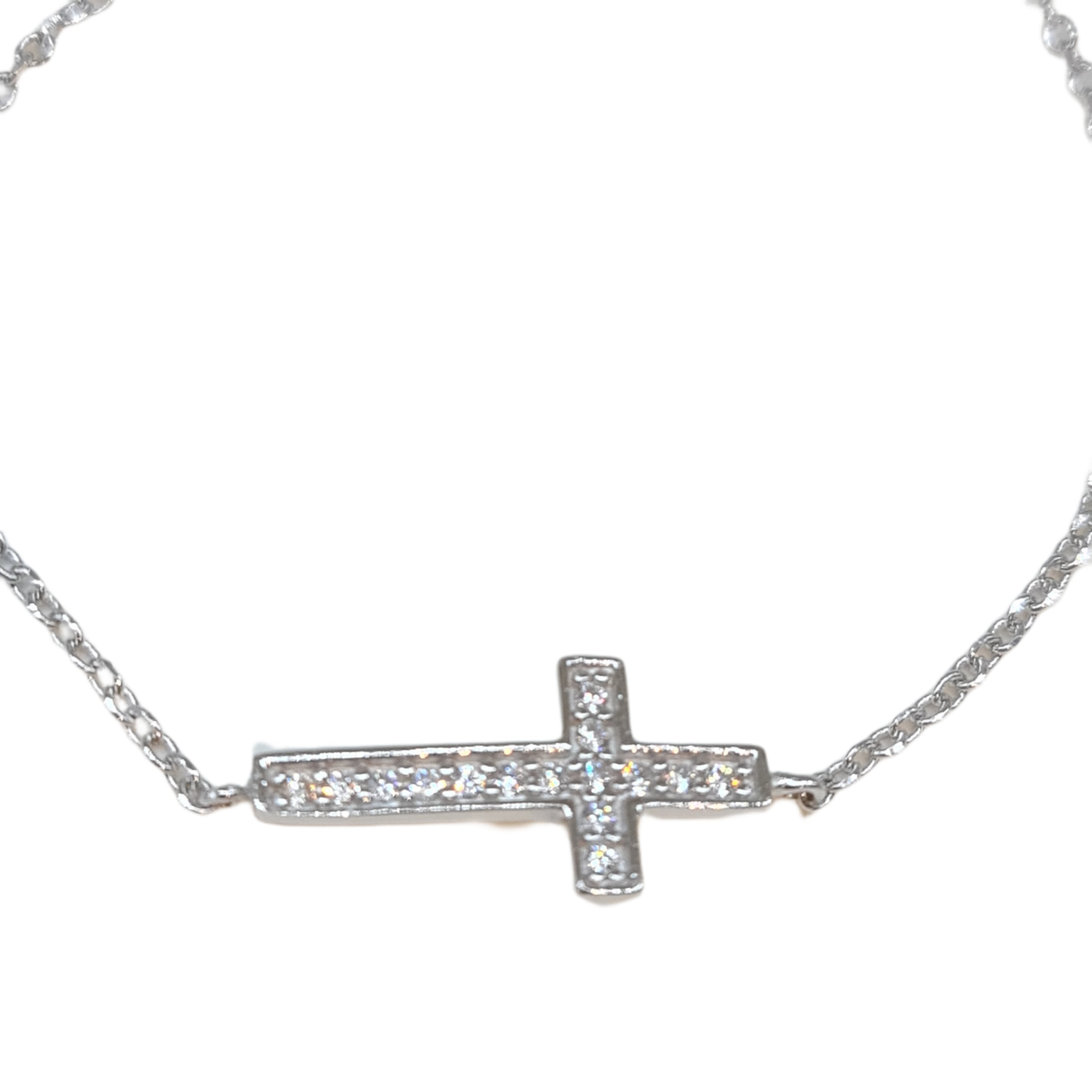 Aphrodite Silver Cross Bracelet for Women - Elegant Religious Jewelry Gift for Christmas, Baptism & Everyday Wear