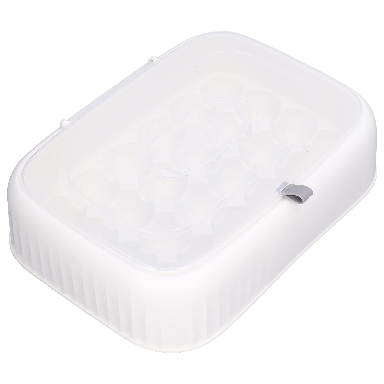Pssopp Egg Tray Storage Box - Large Capacity 24 Egg Container with Non-Slip Base, Clear Visible Design for Kitchen Organization | Perfect for Refrigerator, Pantry & Farm Fresh Egg Storage