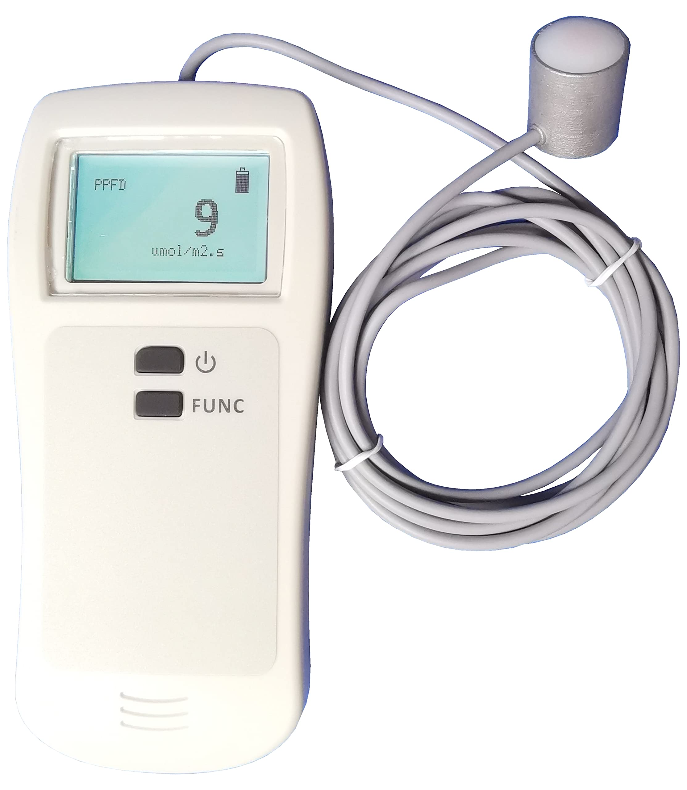 400-700nm Quantum PAR Light Meter with Built-in DLI & Scan Mode - Accurate Measurement for LED, HPS & Natural Light - Grow Light Meter for Indoor/Outdoor Plants - Waterproof Sensor with Handheld Unit - Perfect for Hydroponics, Greenhouse & Horticulture Applications