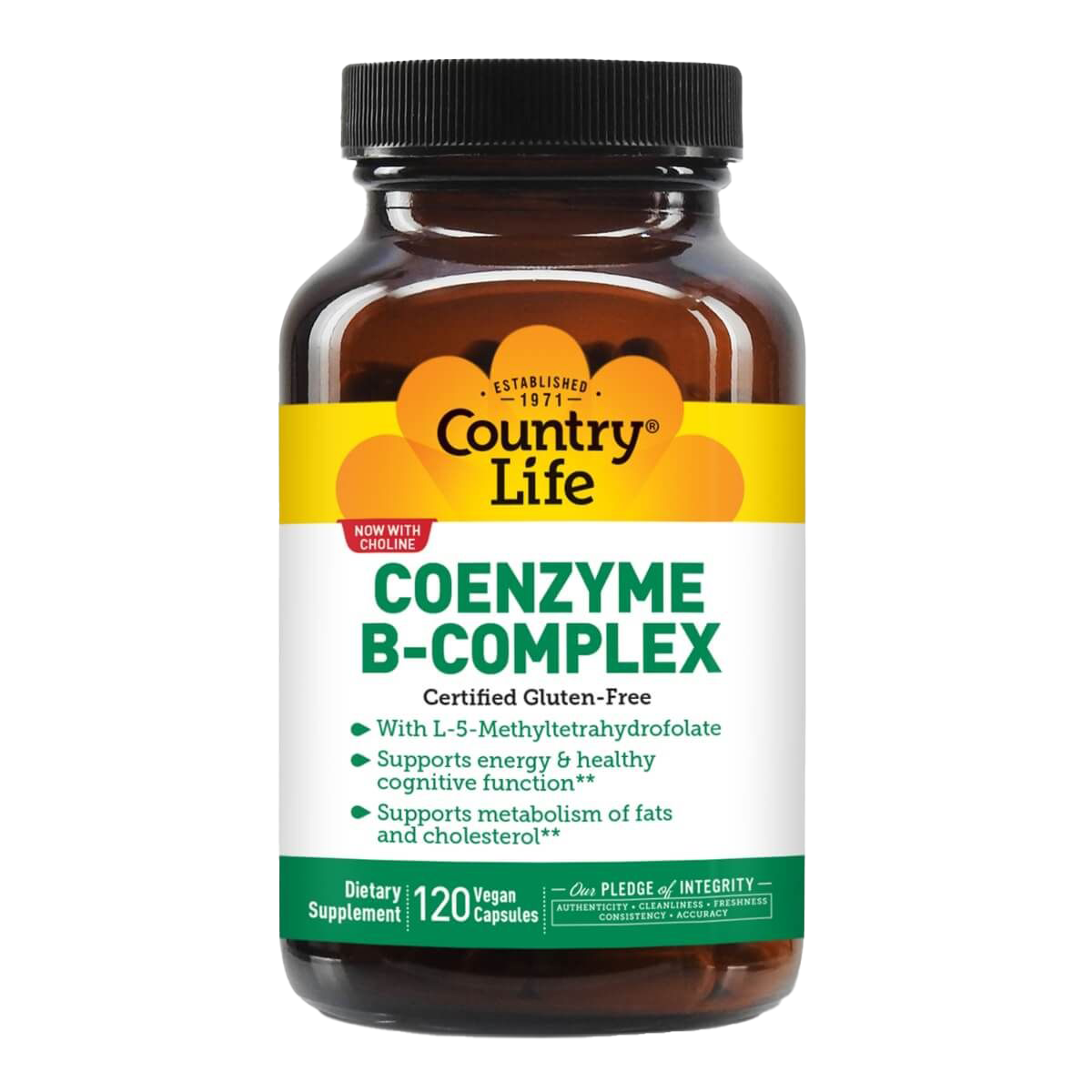 Country Life Coenzyme B Complex Advanced 120 Vegan Capsules - Supports Energy, Metabolism & Nervous System - Perfect for Active Lifestyles & Vegan Diets