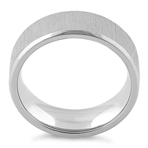 Polished Stainless Steel Beveled Brushed Finish Band Ring for Men & Women - Wedding, Engagement, Anniversary Gift Idea - Durable Everyday Jewelry for Casual & Formal Occasions