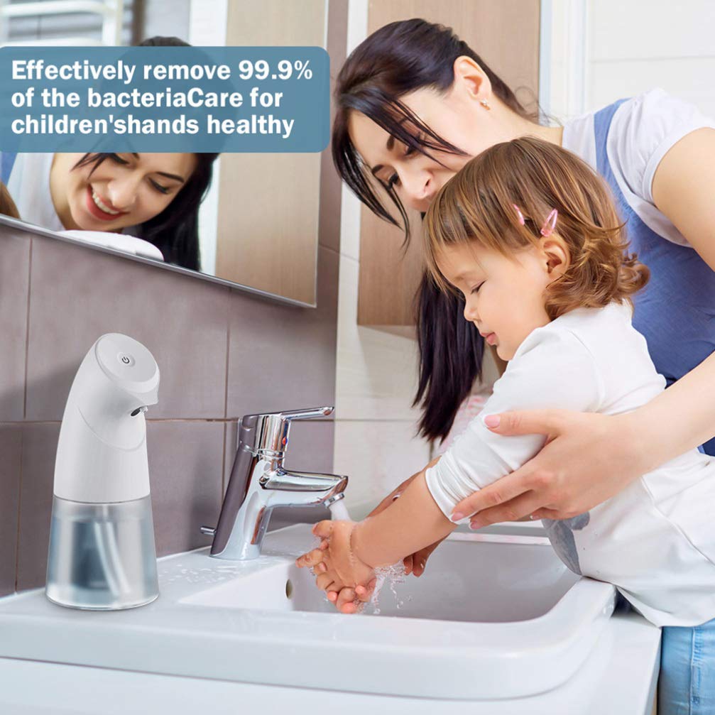 HEALLILY Automatic Touchless Foaming Soap Dispenser - 1 Pack Hands-Free Soap Container for Kitchen, Bathroom & Office - Convenient Liquid Soap Equipment with Sensor Technology for Hygiene & Easy Use