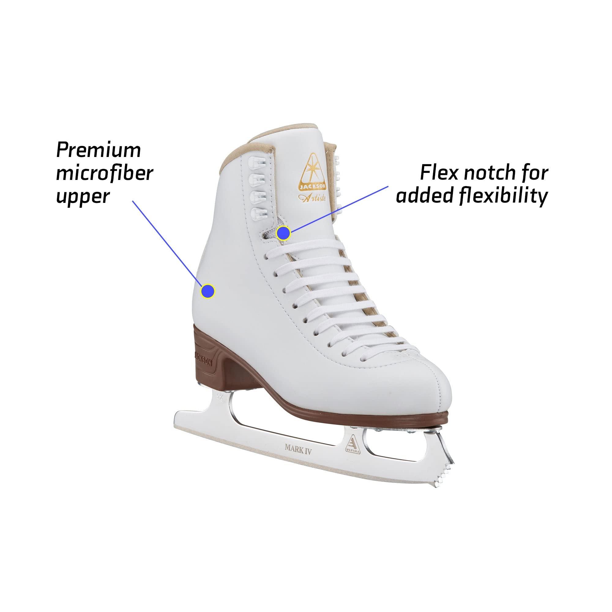 Jackson Ultima Artiste Figure Skates with Mark IV Blade - Women's, Girls', Men's, Boys' Ice Skating Shoes for Beginners & Professionals - Perfect for Ice Rinks, Competitions & Recreational Skating