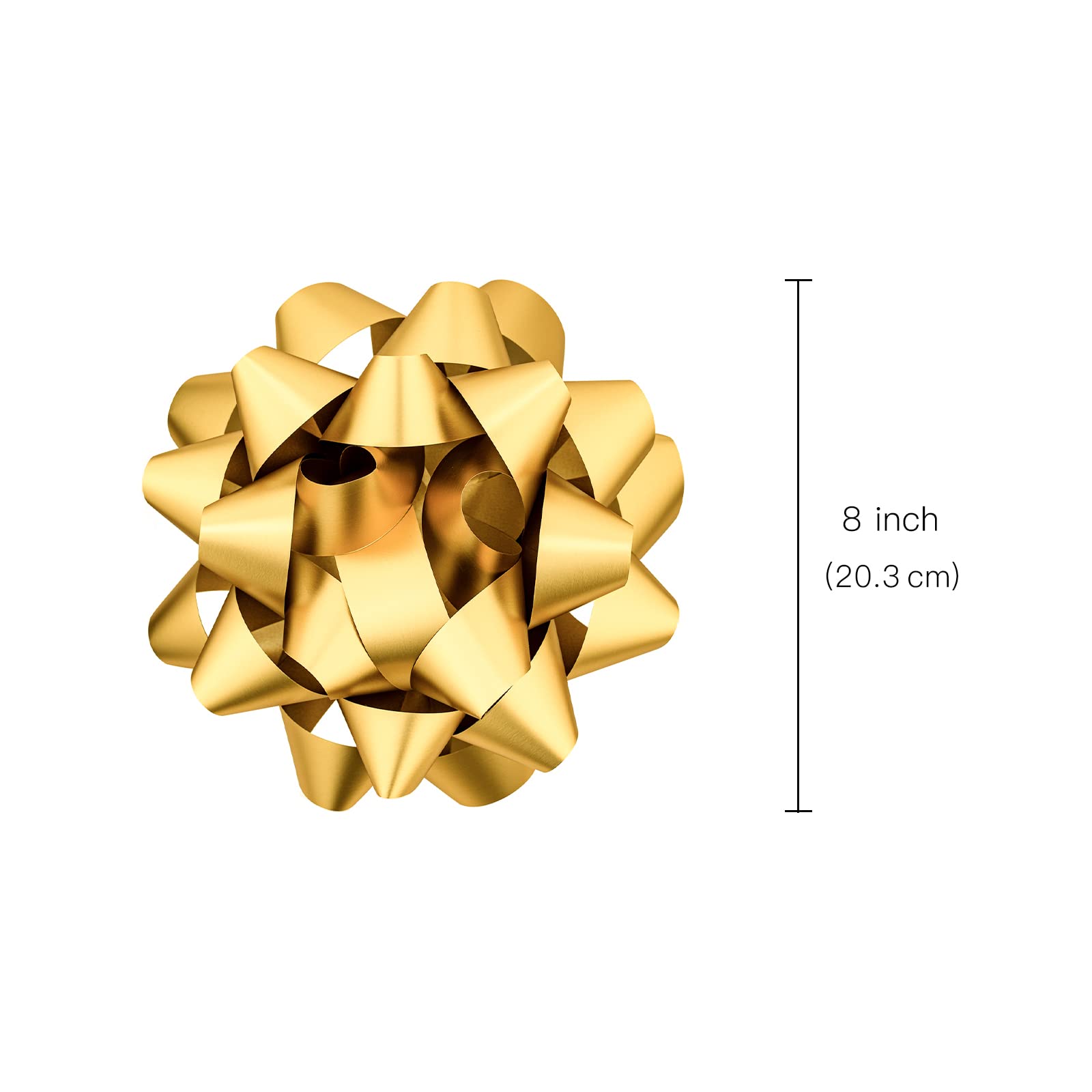 MAYPLUSS 8 Inch Matte Gold Gift Bow - Premium 1-Pack Decorative Bow for Birthday, Christmas, Holiday & Party Favors - Perfect for Gift Wrapping, Wedding Decorations & DIY Crafts