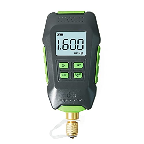 HOWHI Digital Industrial Vacuum and Pressure Gauge Meter Tester - Portable 72Psi, 0-10000Pa Range with Backlight (7/16