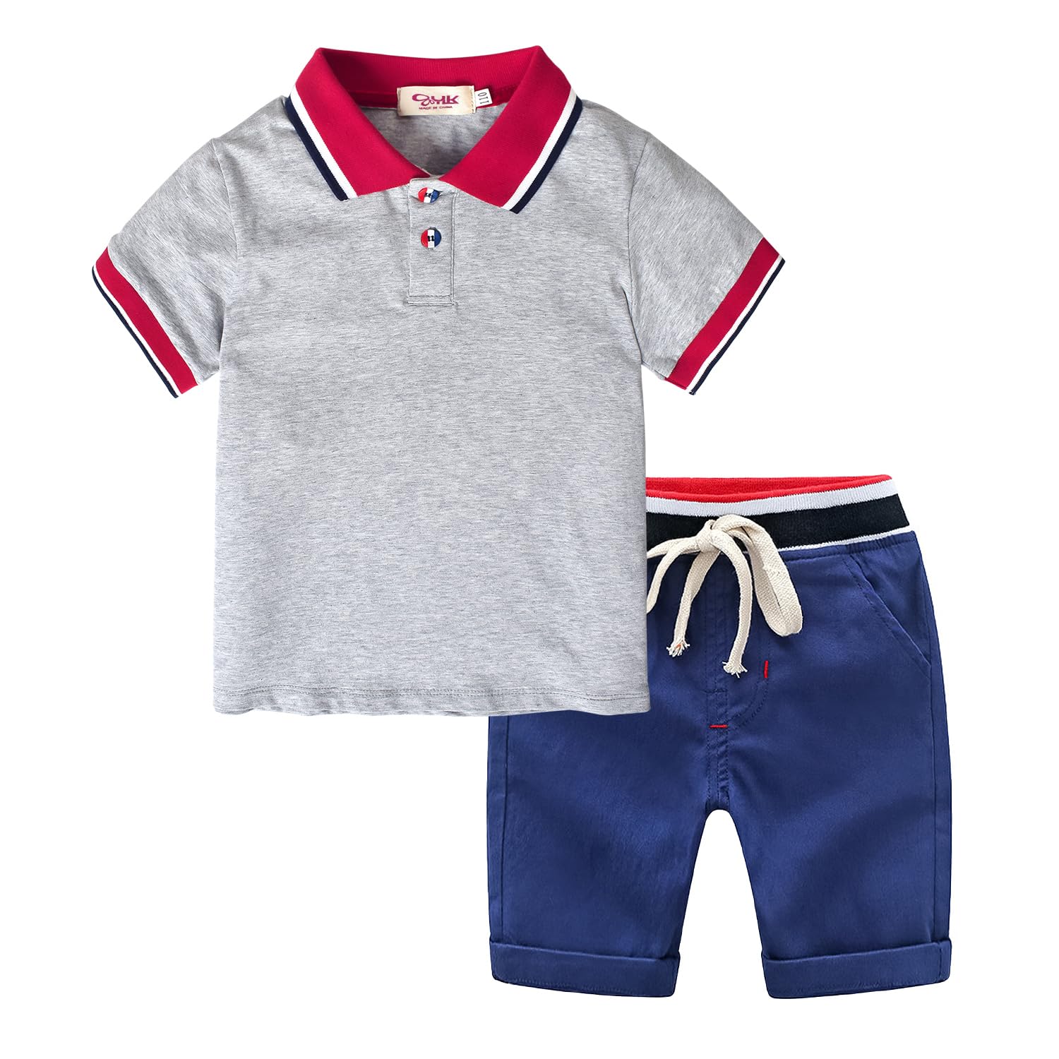 Yilaku Toddler Boys Summer Outfits - 2-Piece Cotton Short Sleeve Shirt & Shorts Set for Baby Boys | Perfect for Playtime, Beach & Outdoor Activities