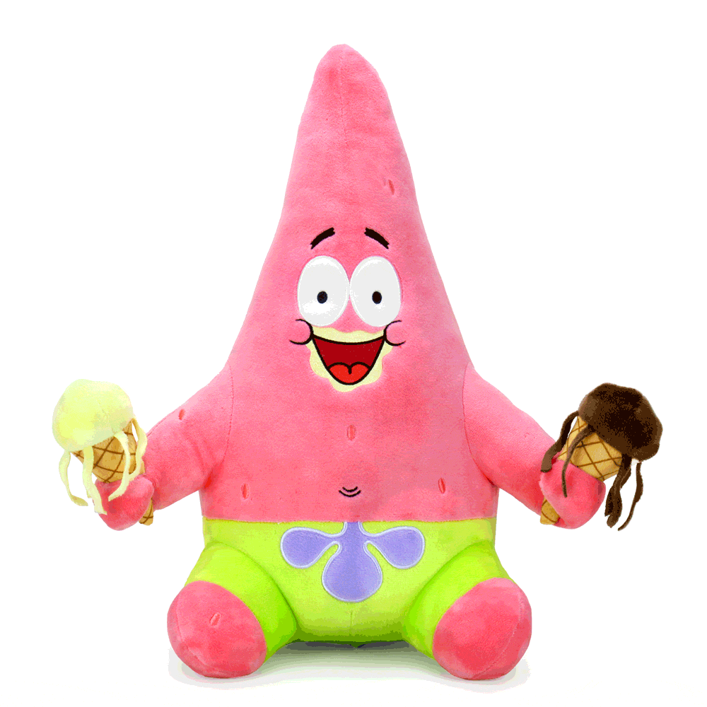 Kidrobot SpongeBob Patrick Star Ice Cream HugMe Plush Toy - Soft Cuddly Stuffed Animal for Kids, Collectors & Fans - Perfect for Bedtime, Gifts & Anime Decor