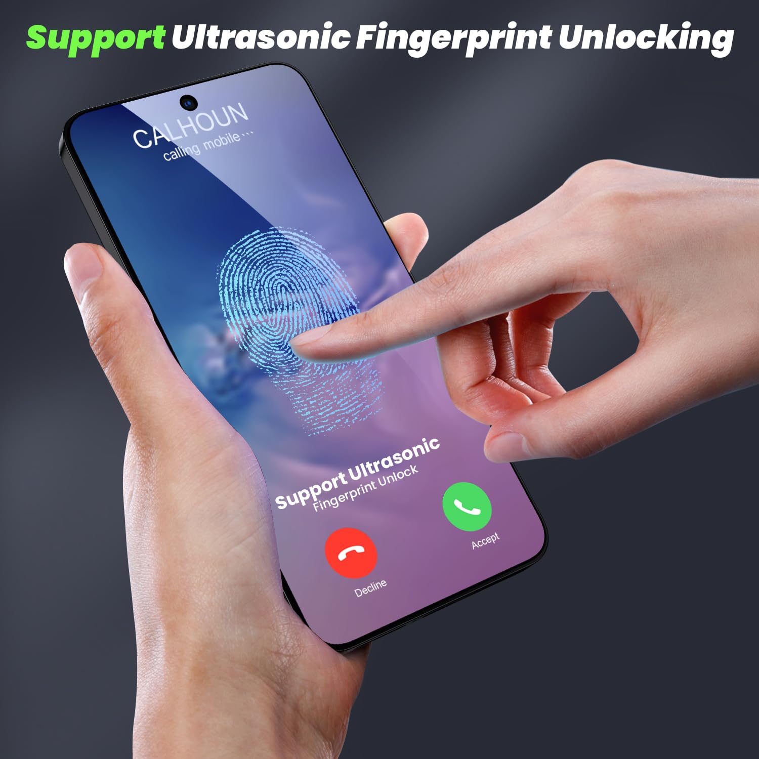 WSKEN Tempered Glass Screen Protector for Samsung Galaxy S24 6.1 inch - 2 Pack, Anti-Glare, 9H Hardness, 10X Shatterproof, Full Coverage, Fingerprint Unlock Support, Auto Dust Removal, Zero Bubble - Perfect for Daily Use, Gaming, and Outdoor Activities