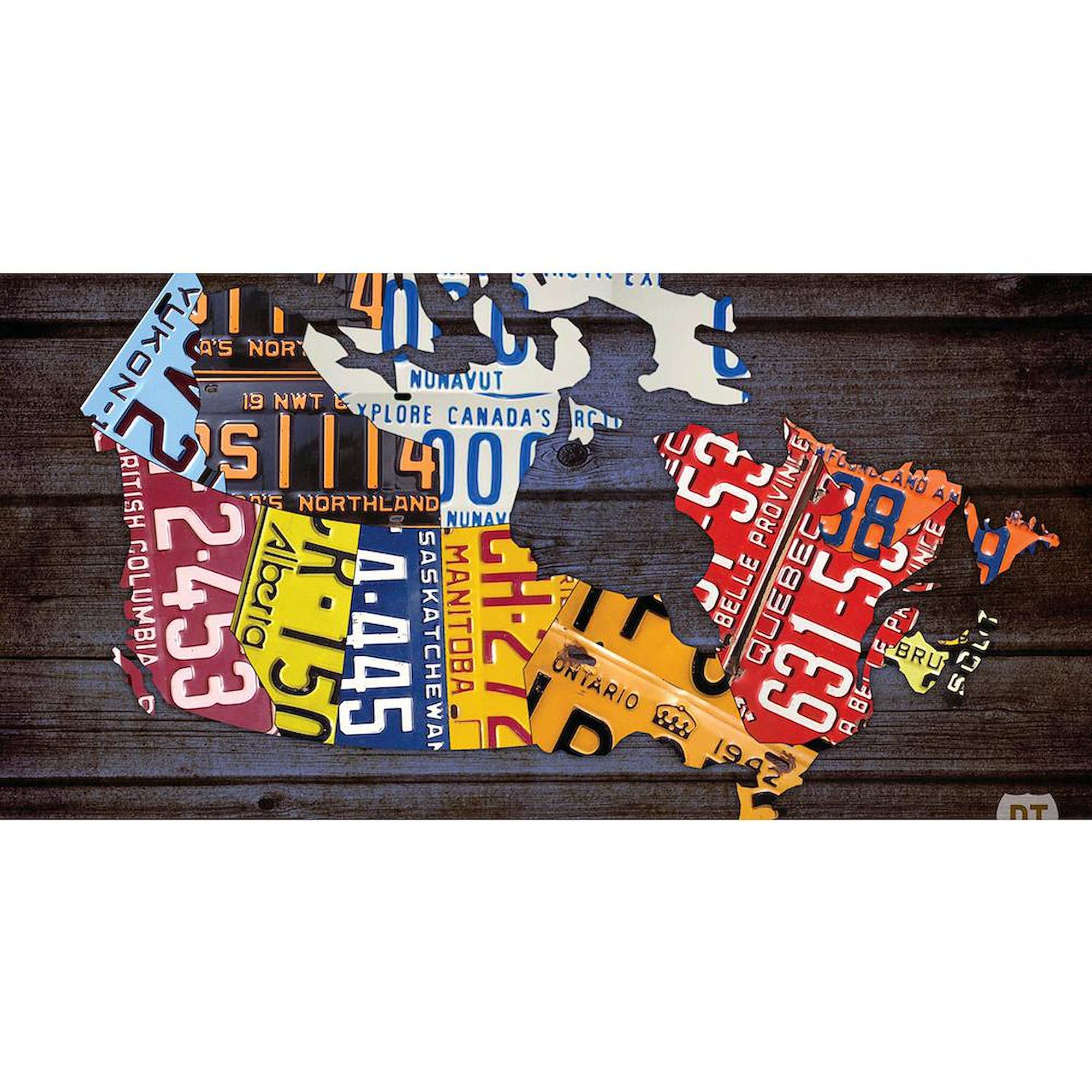 Canada Map Aluminum License Plate - Front Vanity Tag for Cars & Trucks | Durable Custom Metal Plate for Canadian Pride & Road Trips
