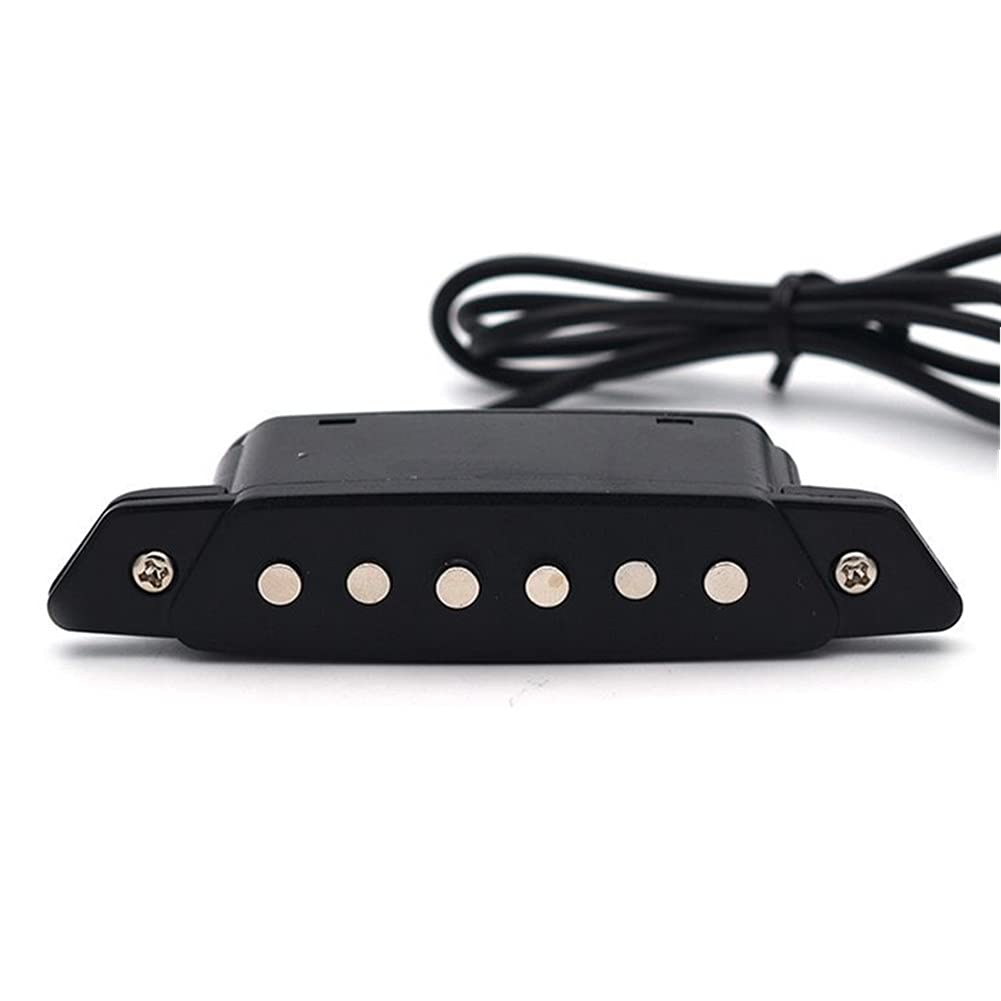 Passive Acoustic Guitar Magnetic Soundhole Pickup - Humbucker with Power Jack & Screwdriver for Easy Installation - Perfect for Live Performances & Recording Studios