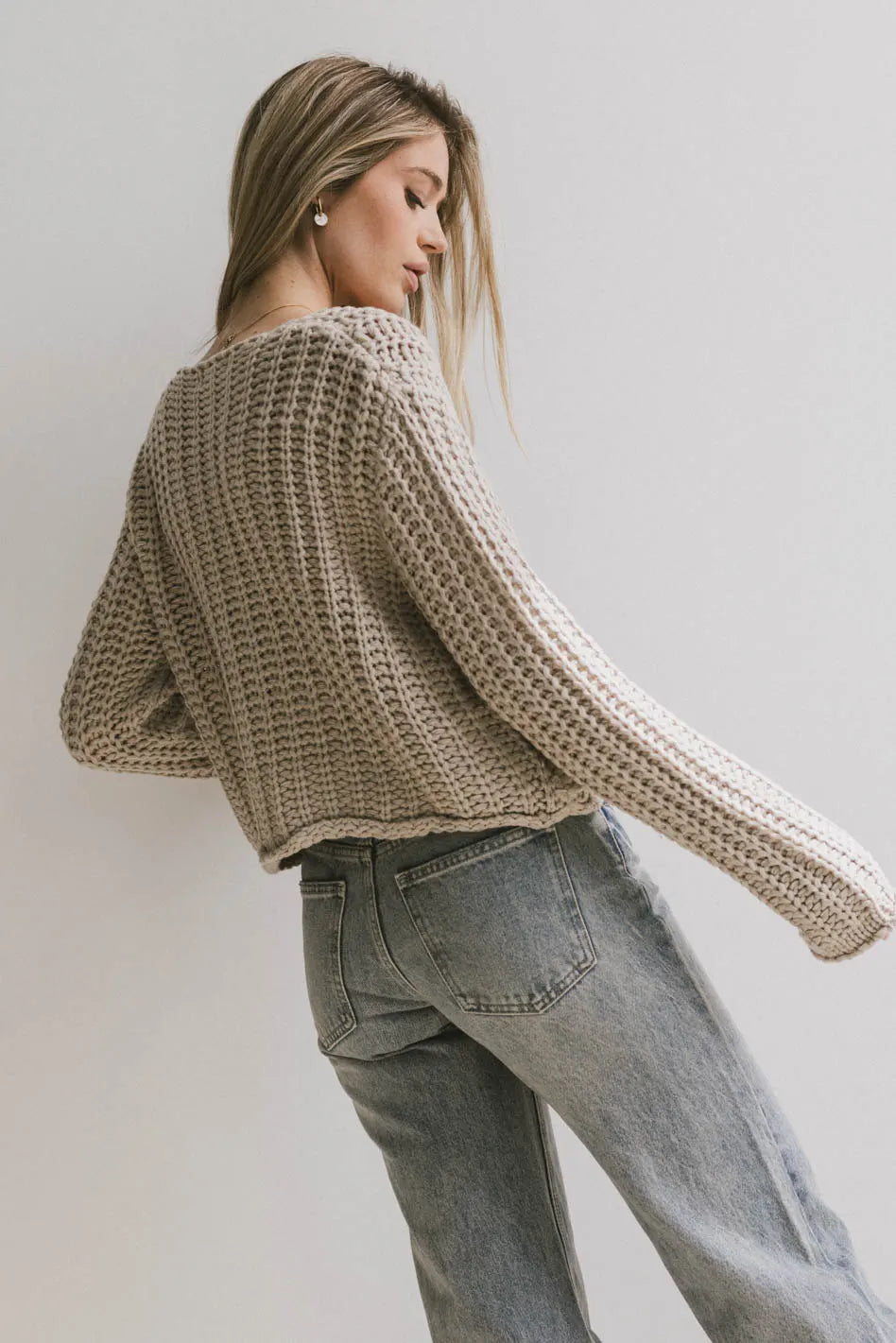 Luca Chunky Knit Sweater Women's Oversized Natural Wool Pullover | Cozy Winter Fashion for Casual Outings & Holiday Gatherings
