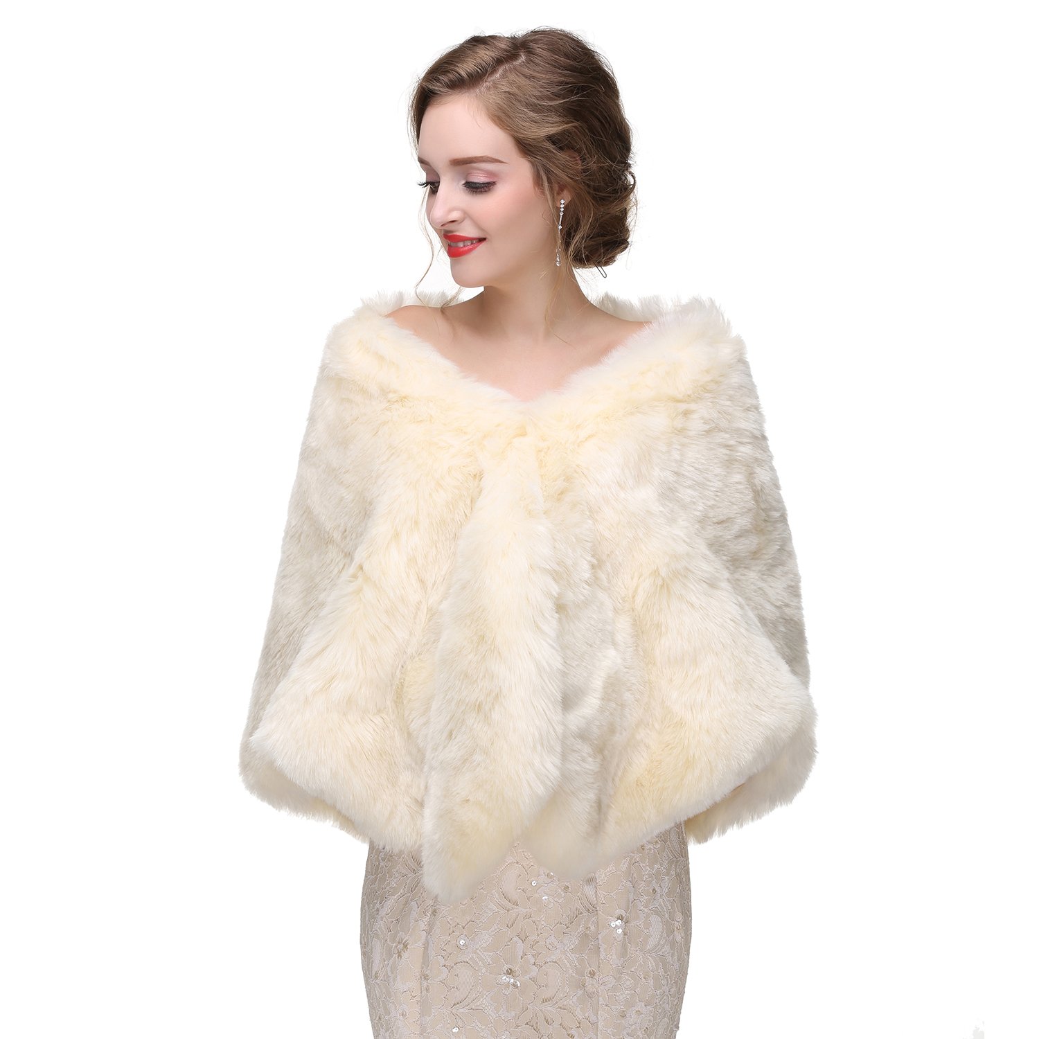 Elegant Women's Wedding Shrug Stole - Lace Bridal Wrap Cape Shawl for Bride, Bridesmaids & Special Occasions | Perfect for Church Ceremonies, Beach Weddings & Formal Events